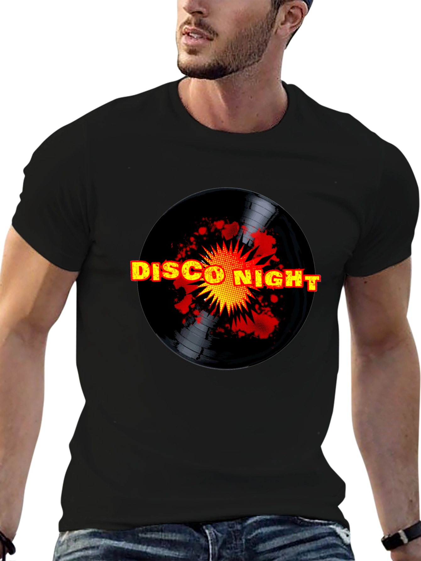Disco Night Black T-Shirt
