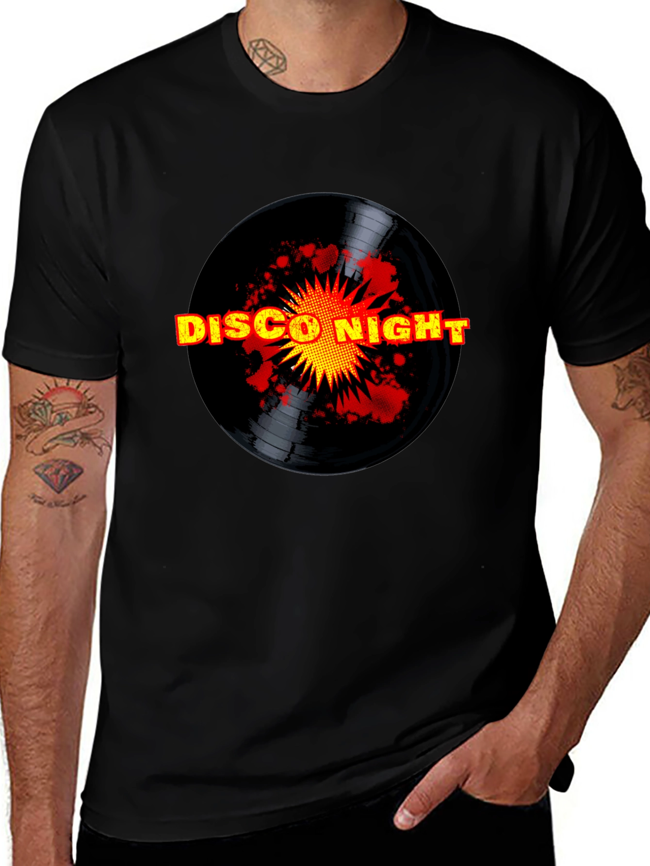 Disco Night Black T-Shirt
