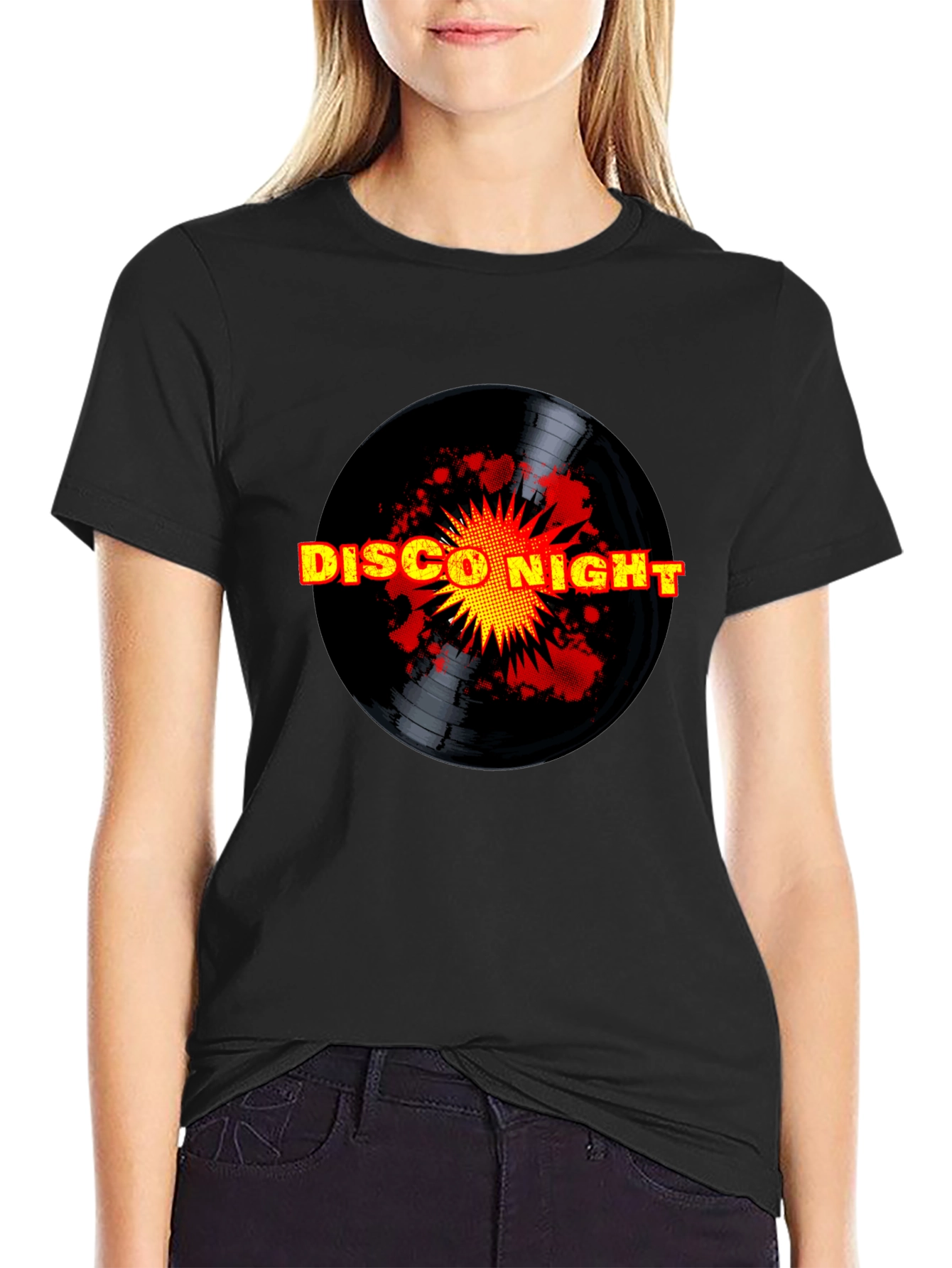 Disco Night Black T-Shirt