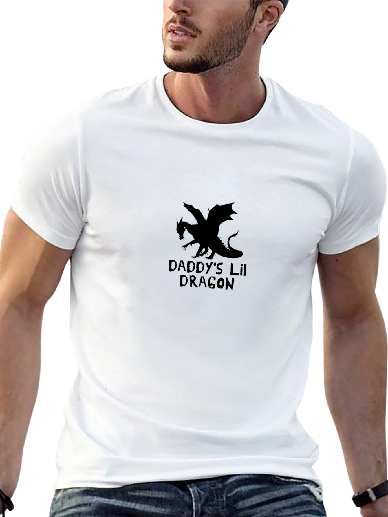 Daddys Lil Dragon Black Tee Shirt