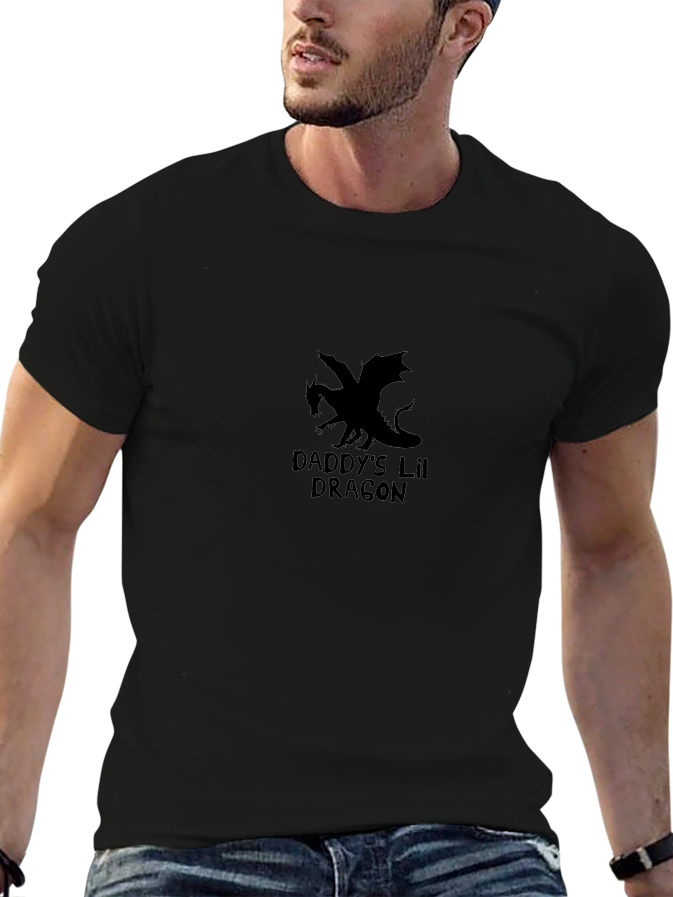 Daddys Lil Dragon Black Tee Shirt