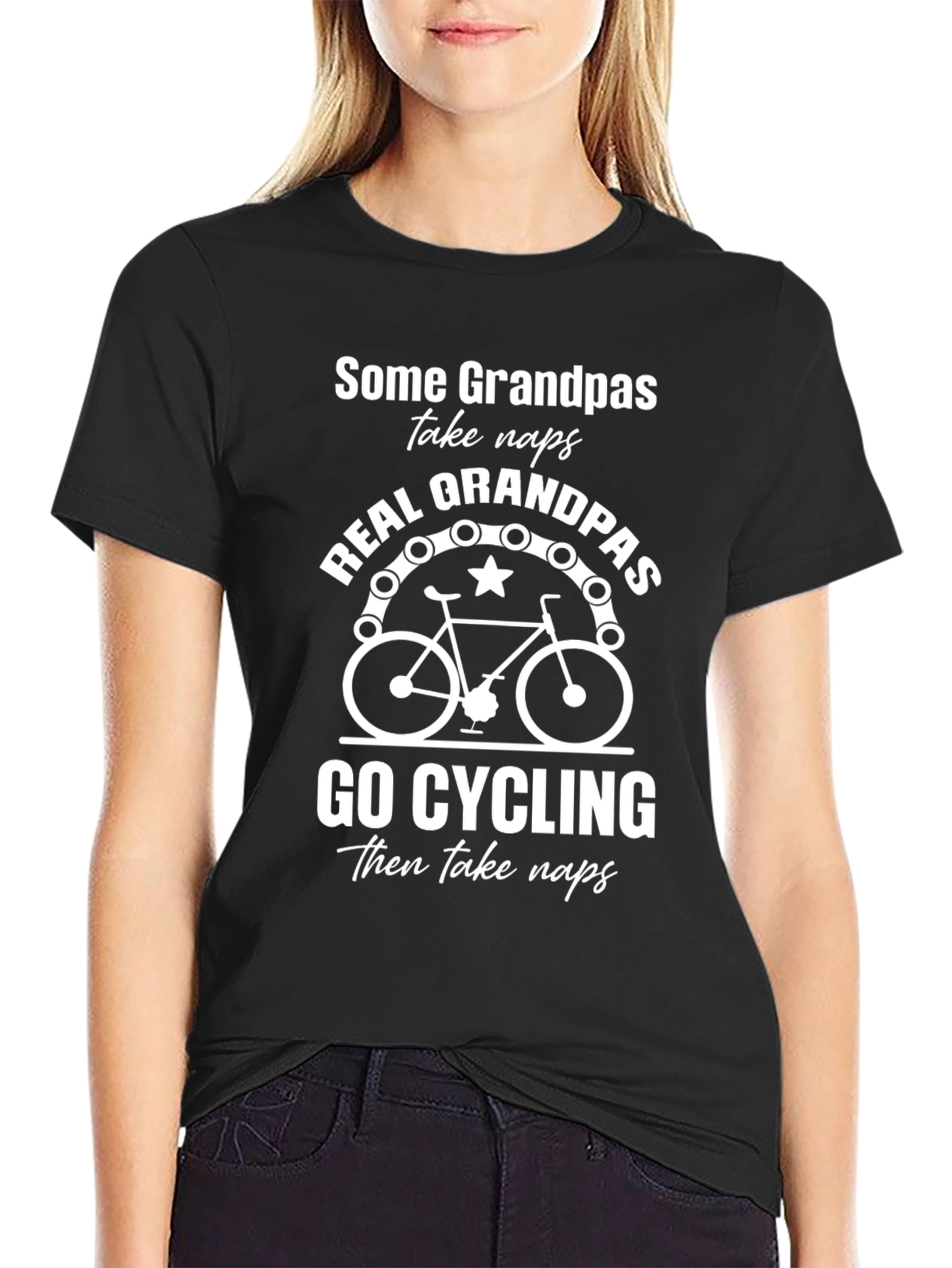 Real Grandpas Go Cycling T-Shirt