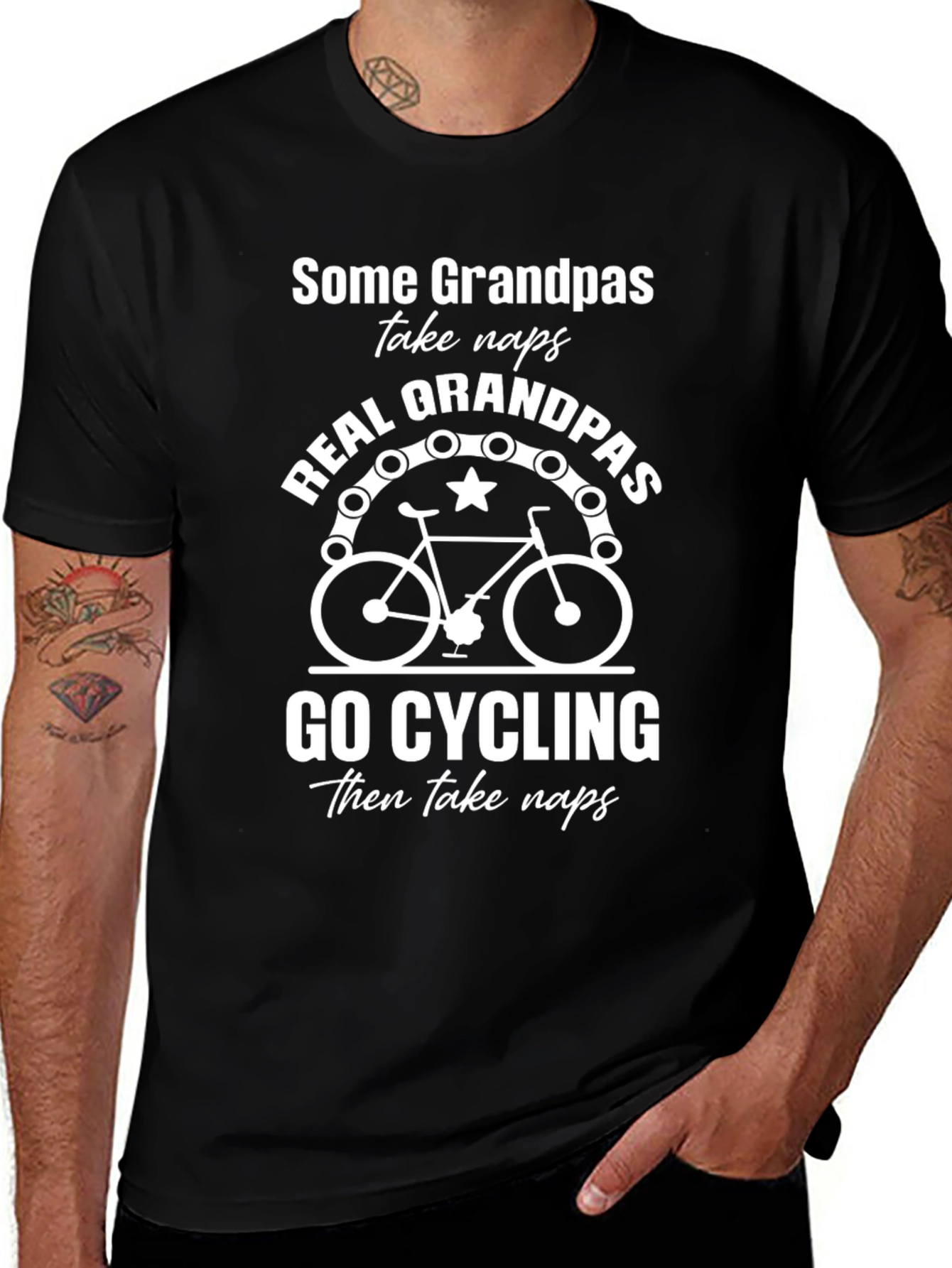 Real Grandpas Go Cycling T-Shirt