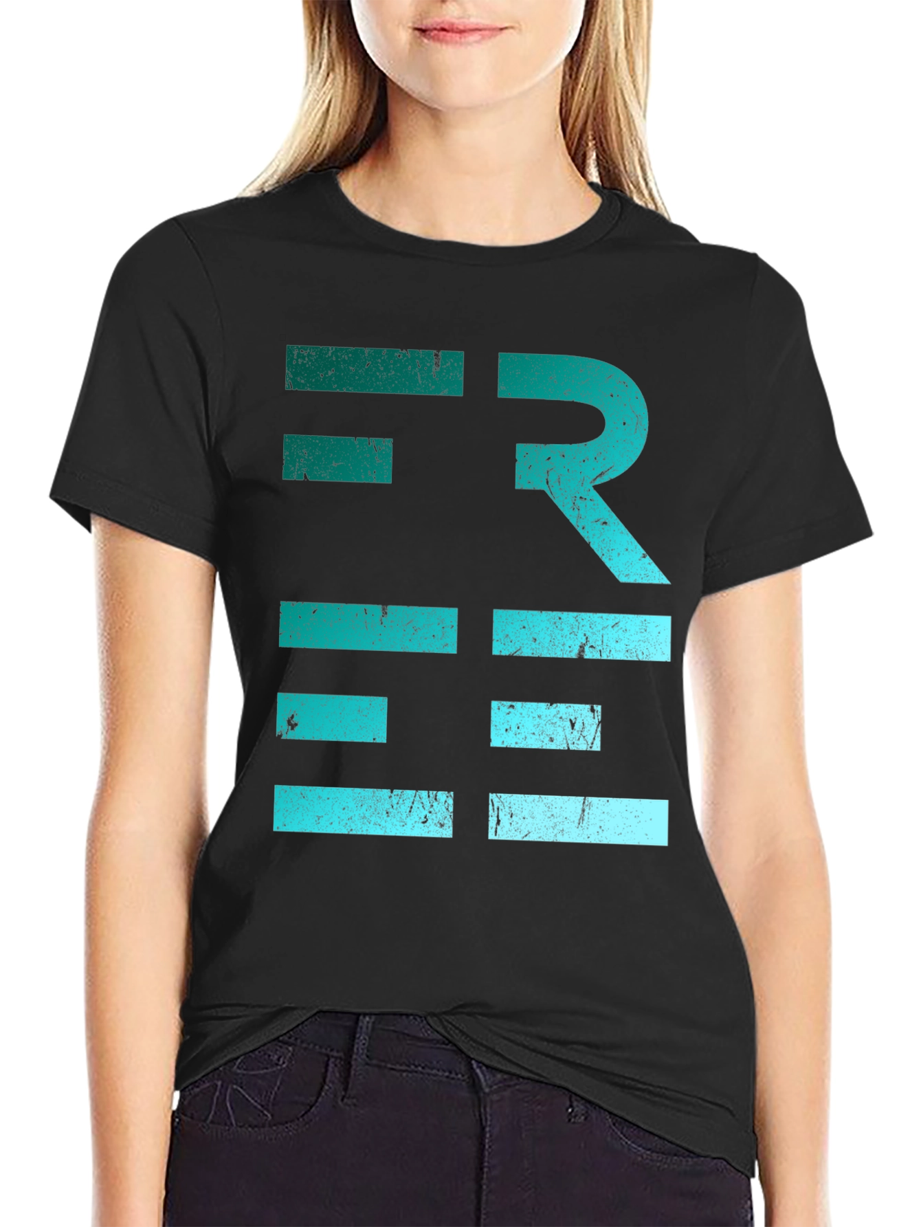 Abstract Graphic Tee - Modern Design Cotton Shirt