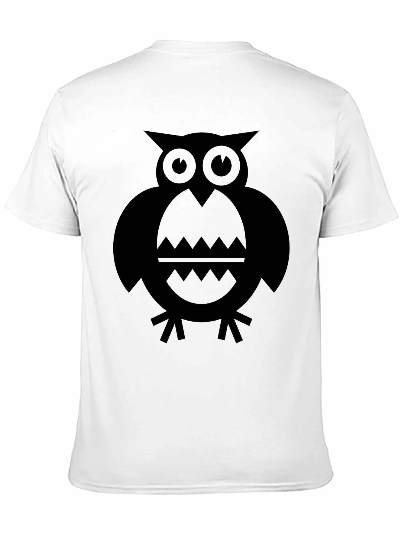 Black Owl Graphic T-Shirt - Mens Crew Neck Tee