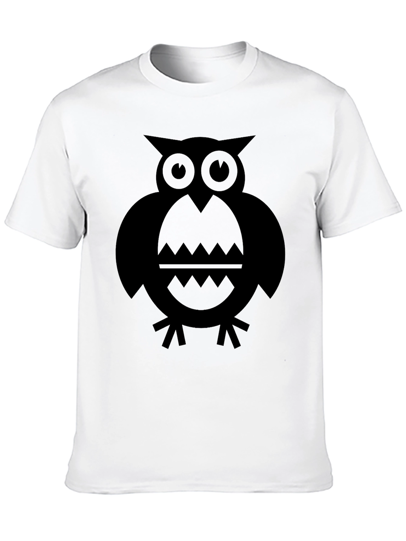 Black Owl Graphic T-Shirt - Mens Crew Neck Tee