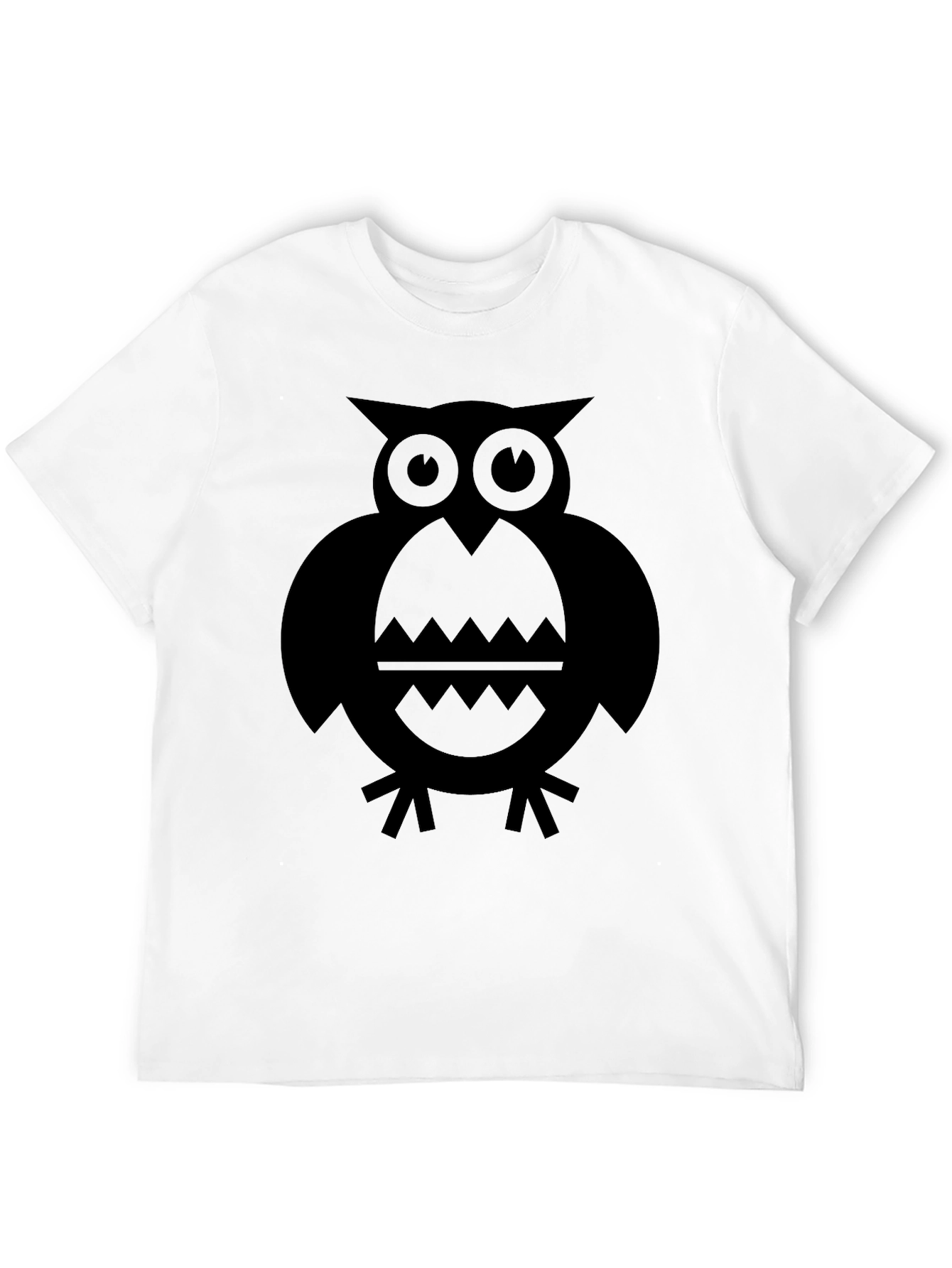 Black Owl Graphic T-Shirt - Mens Crew Neck Tee