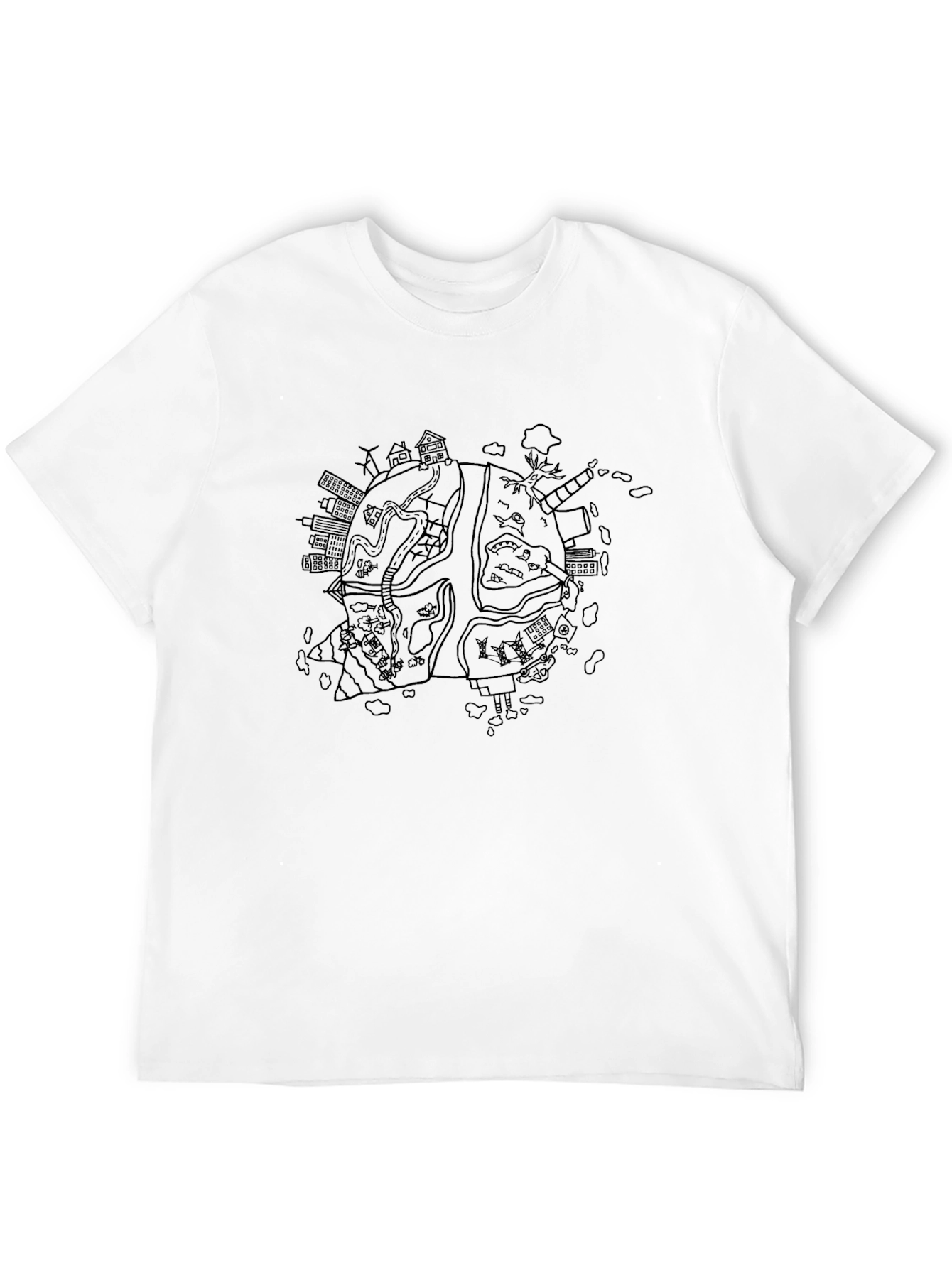 Earth Graphic Black T-Shirt