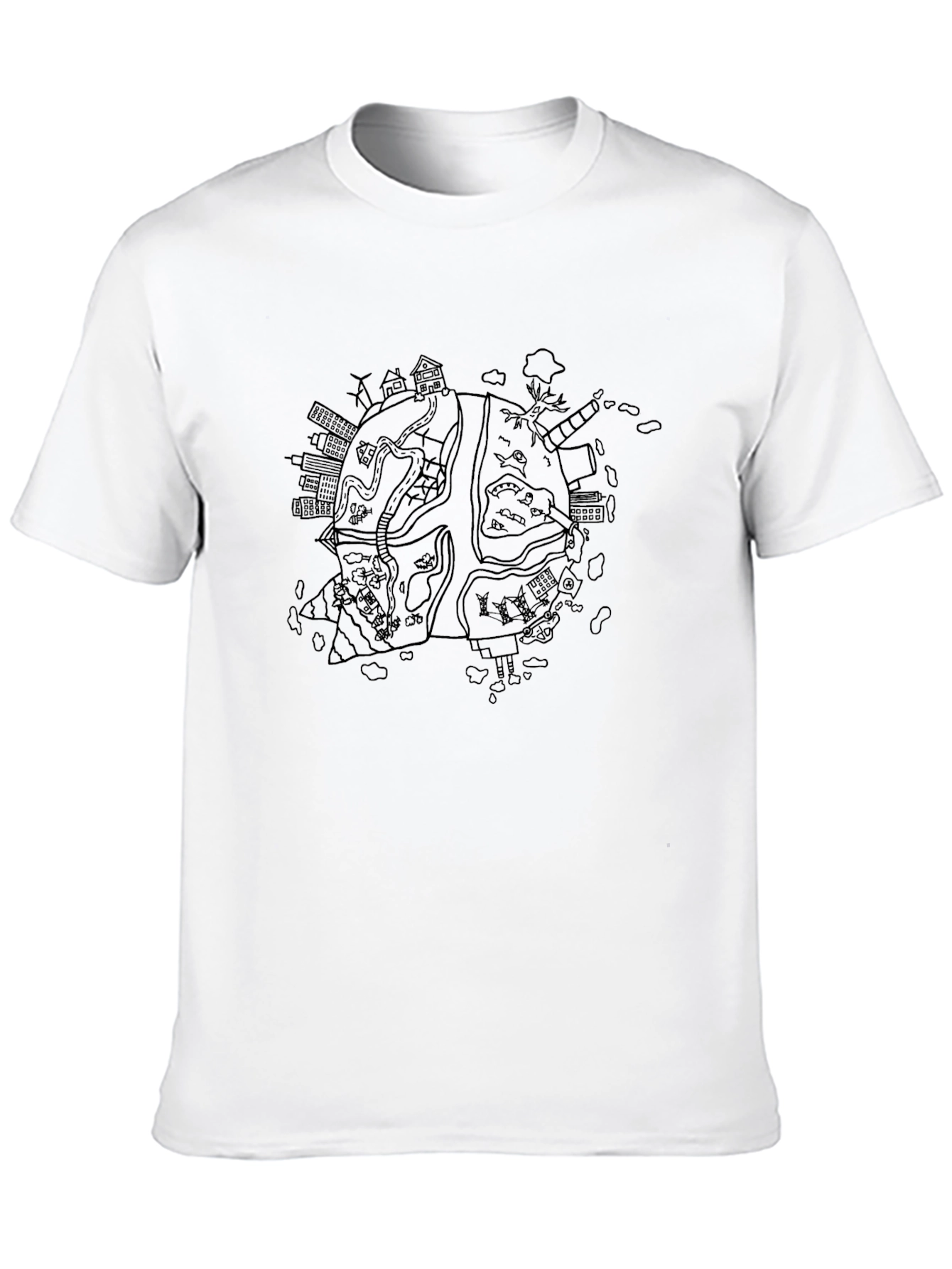 Earth Graphic Black T-Shirt