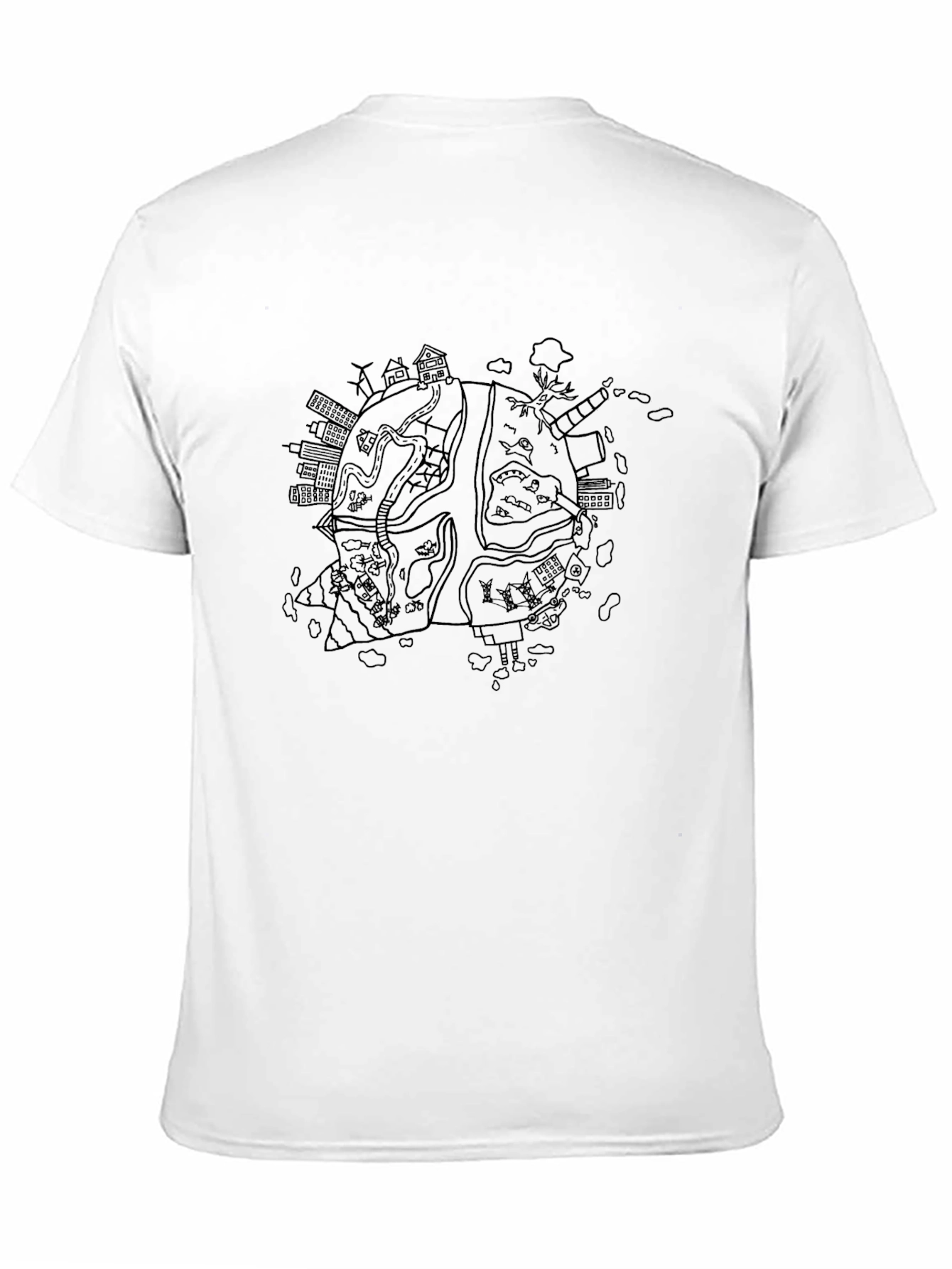 Earth Graphic Black T-Shirt