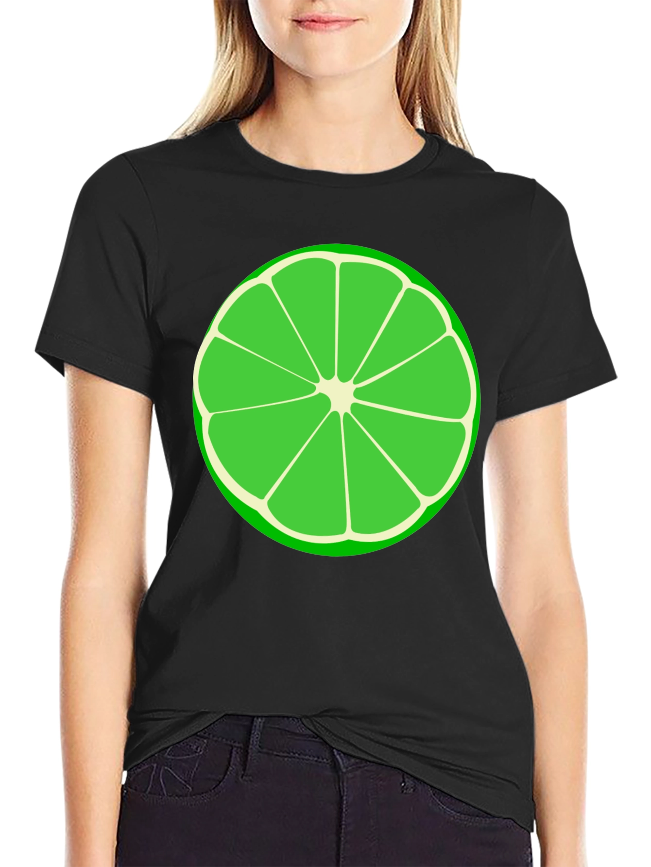 Lime Slice Graphic Tee - Black