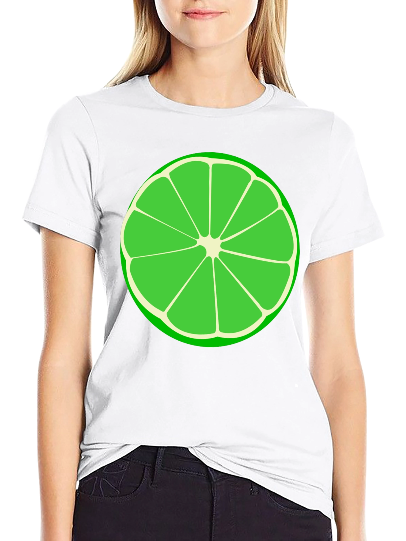Lime Slice Graphic Tee - Black