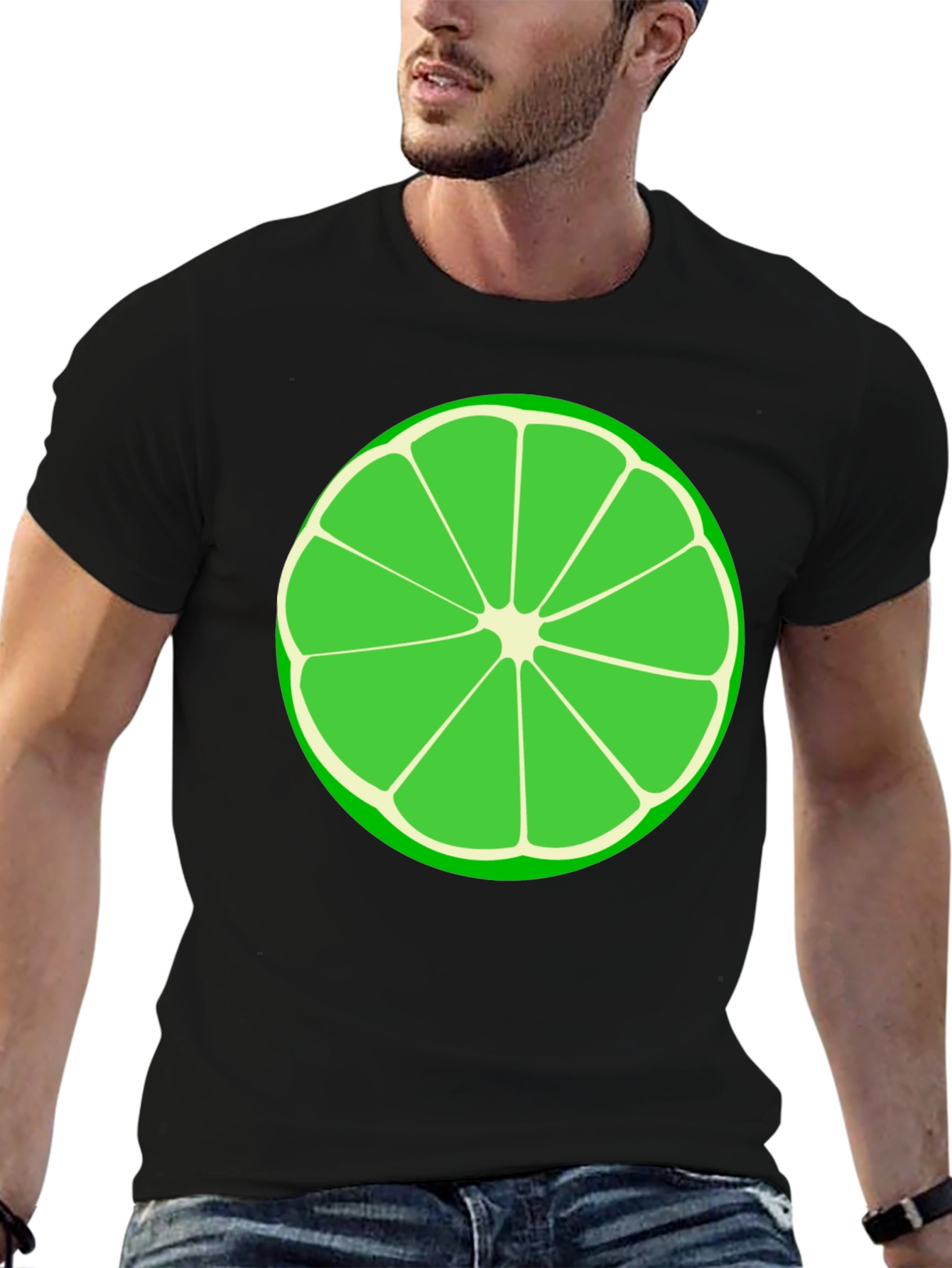 Lime Slice Graphic Tee - Black