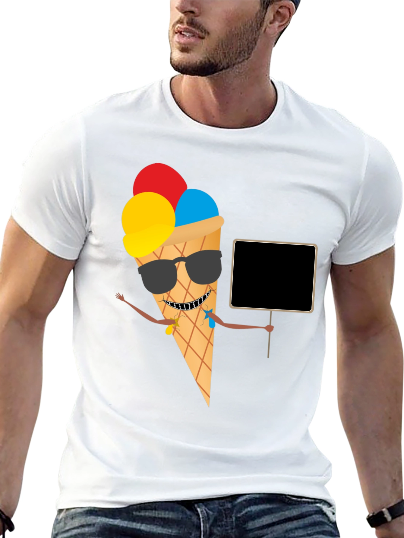 Cool Ice Cream Cone Graphic T-Shirt