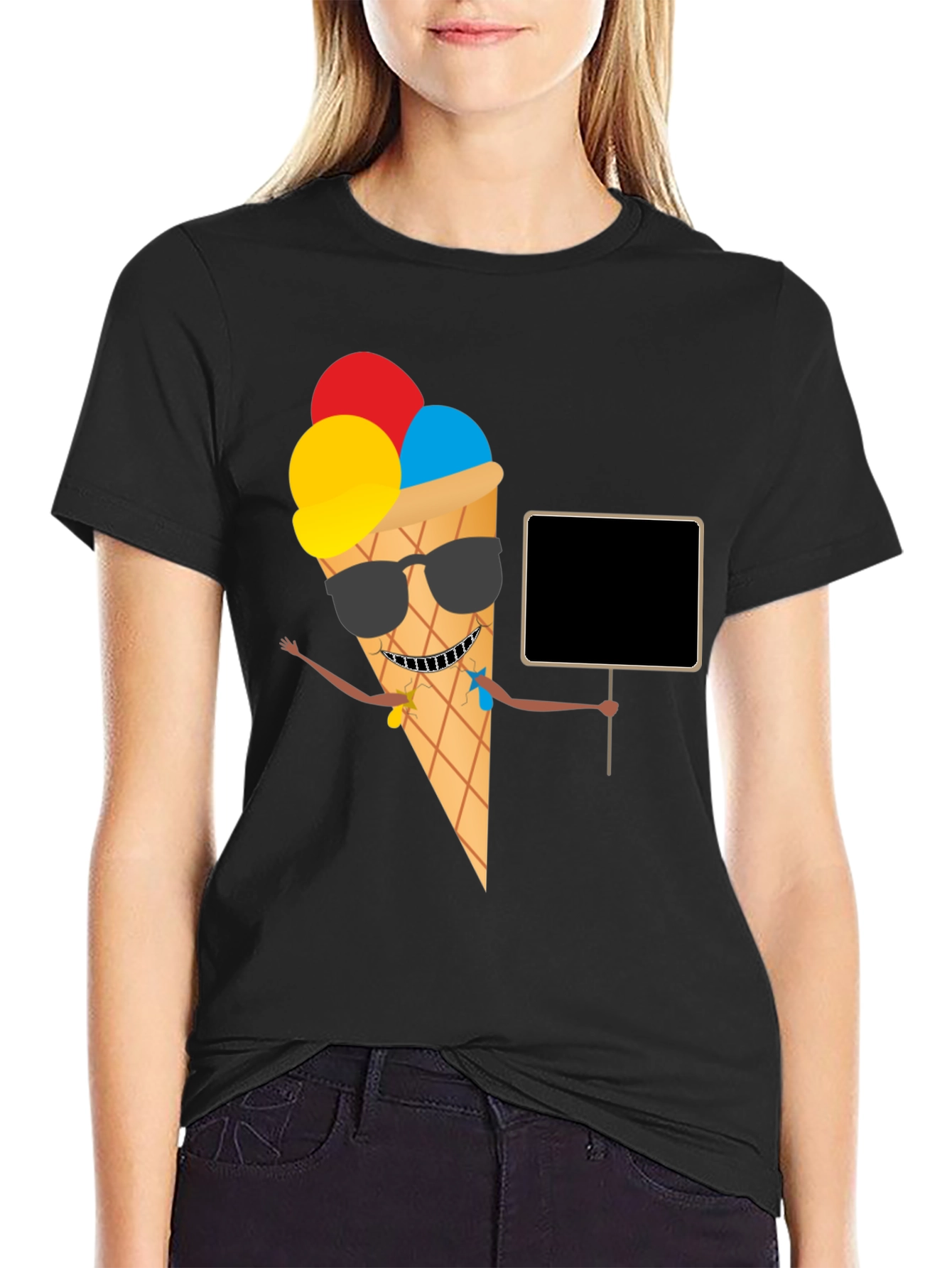 Cool Ice Cream Cone Graphic T-Shirt