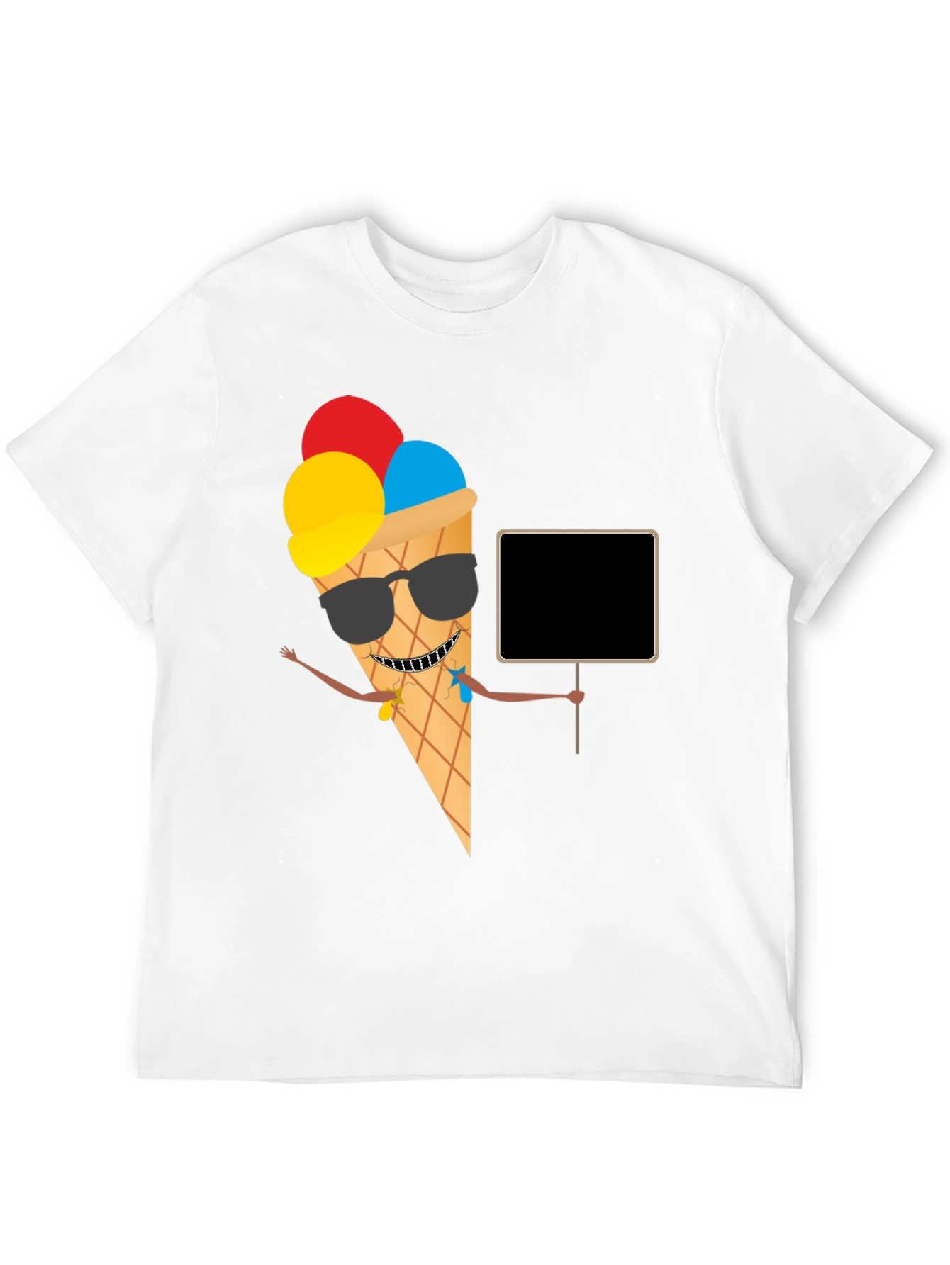 Cool Ice Cream Cone Graphic T-Shirt