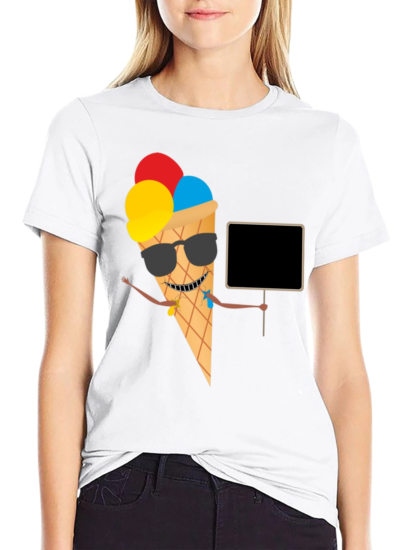 Cool Ice Cream Cone Graphic T-Shirt