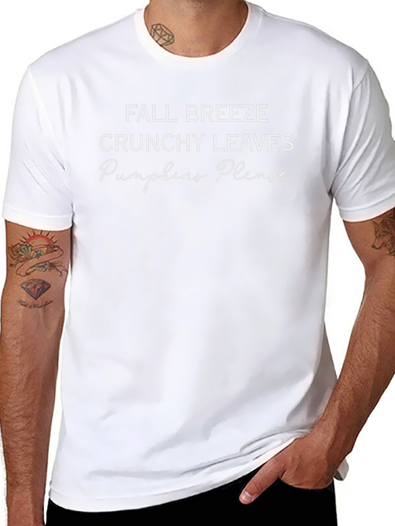 Fall Breeze Crunchy Leaves Pumpkins Please T-Shirt