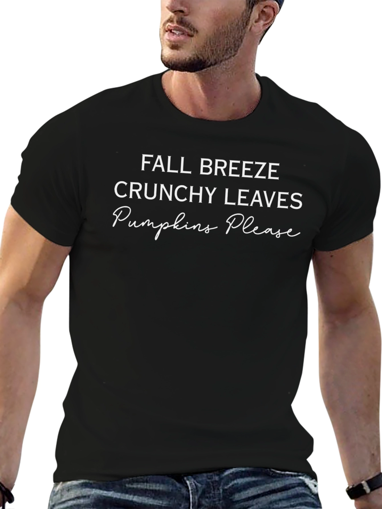 Fall Breeze Crunchy Leaves Pumpkins Please T-Shirt