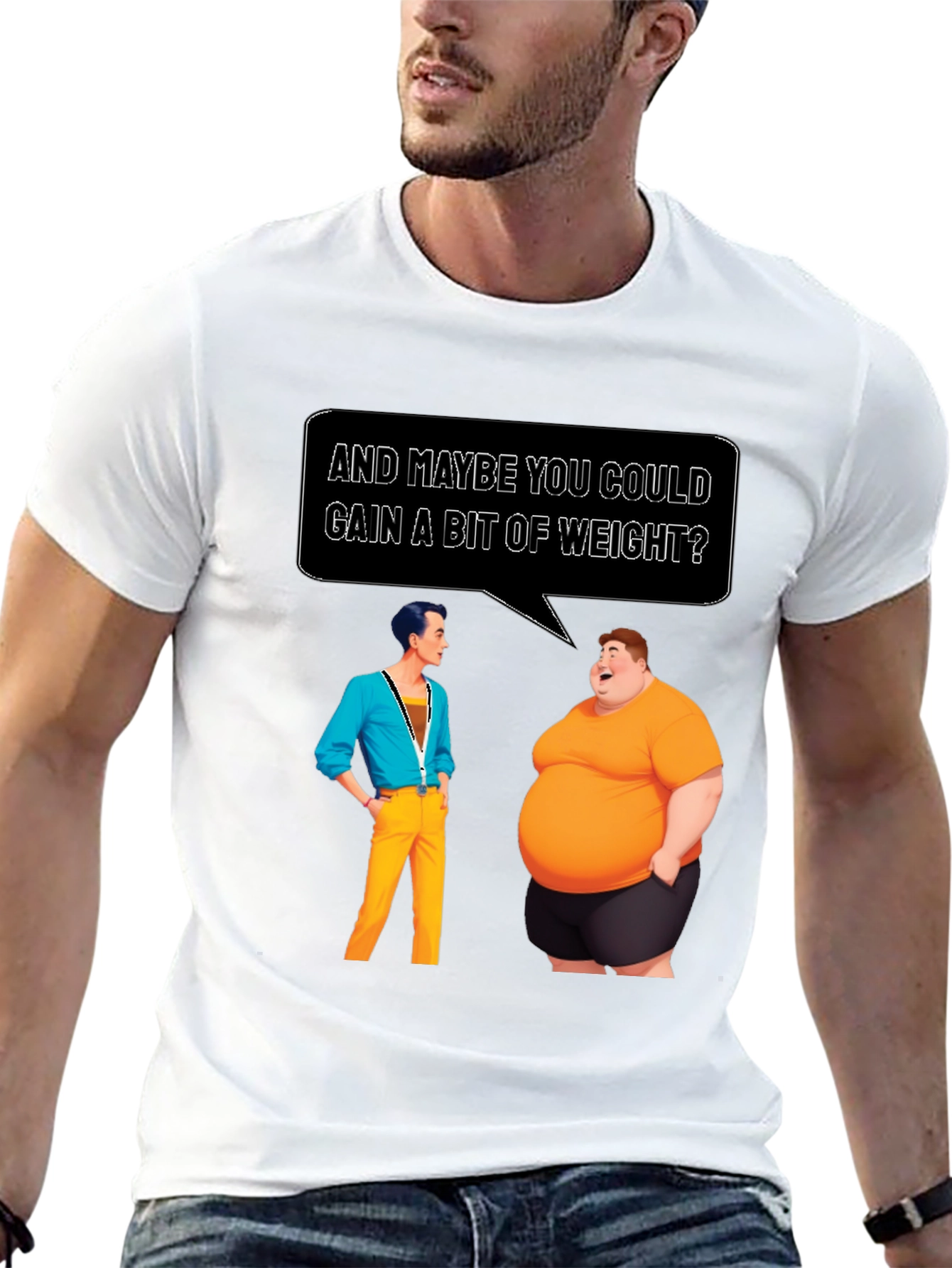 Humorous Weight Gain T-Shirt - Funny Graphic Tee