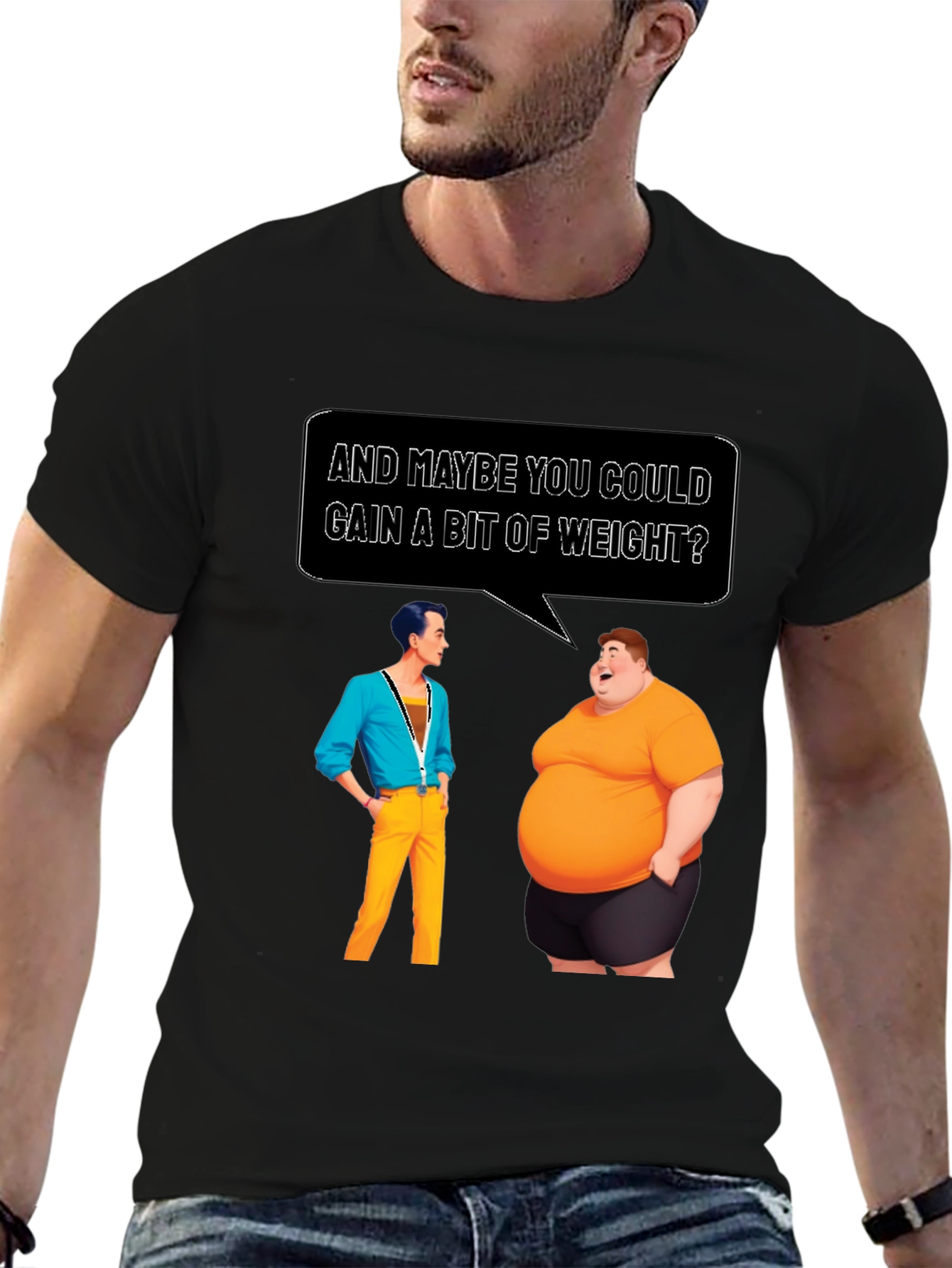 Humorous Weight Gain T-Shirt - Funny Graphic Tee