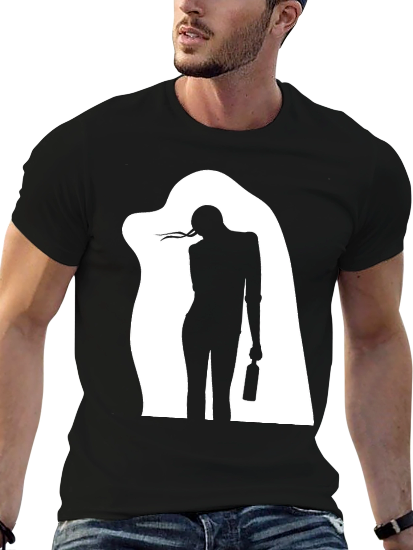 Silhouette Graphic T-Shirt - Trendy Streetwear Tee