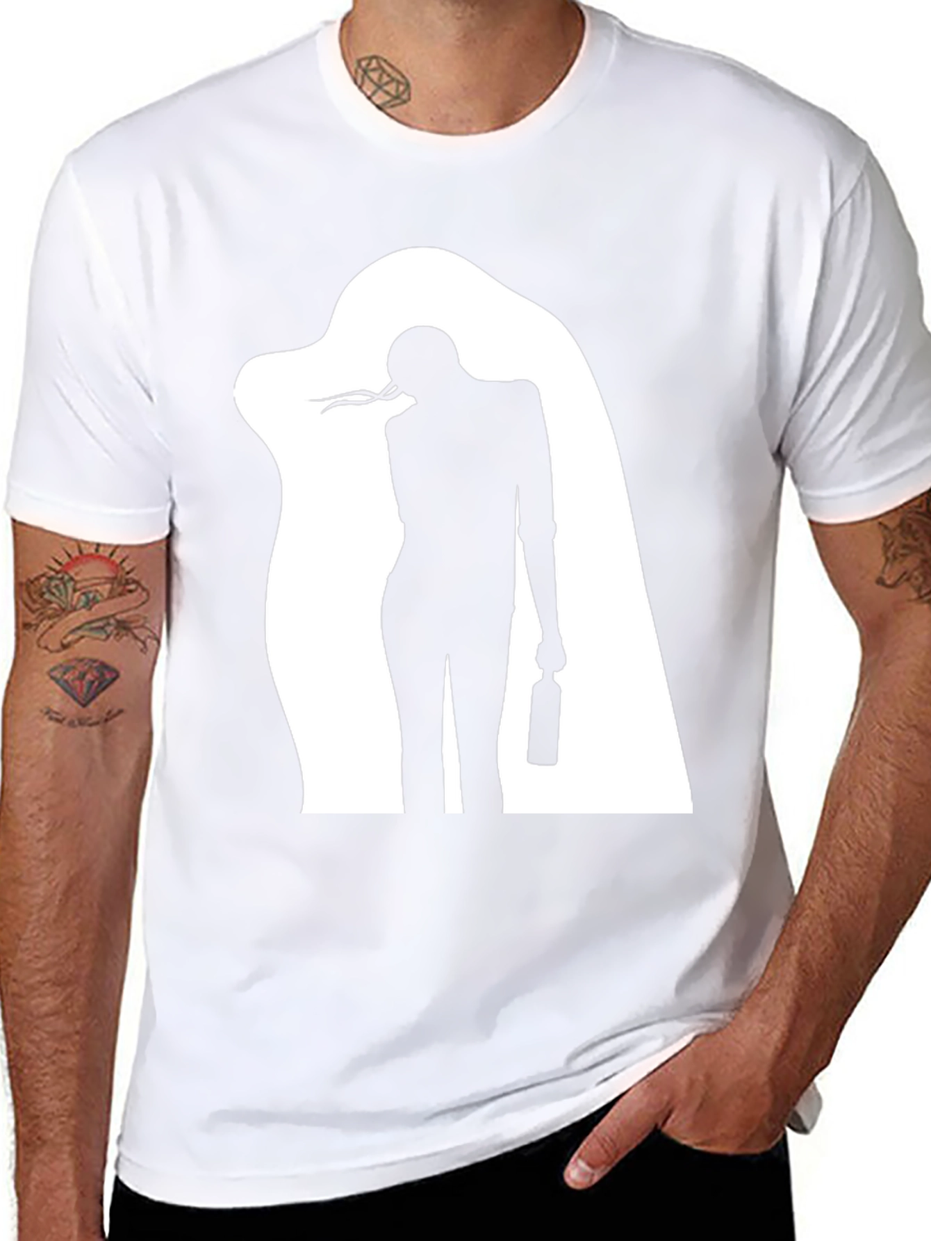 Silhouette Graphic T-Shirt - Trendy Streetwear Tee