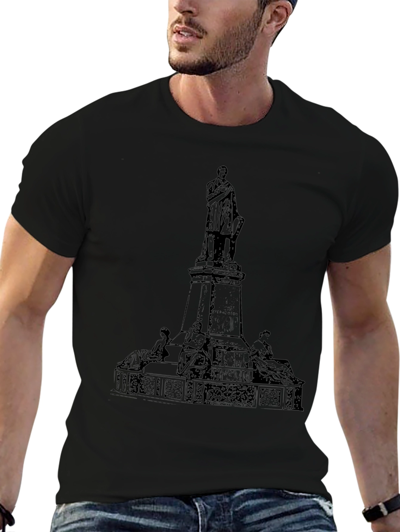 Statue Graphic Tee - Classic Black T-Shirt