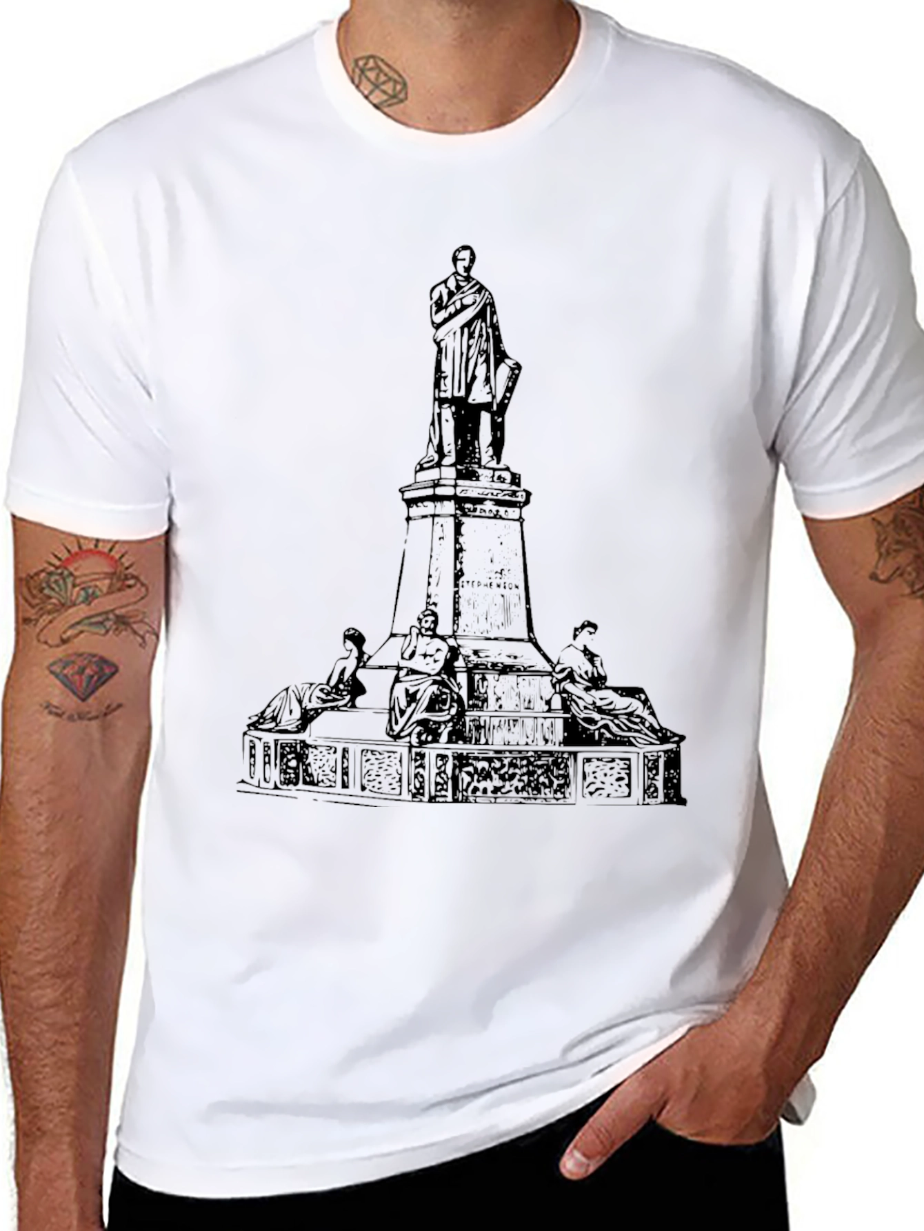 Statue Graphic Tee - Classic Black T-Shirt
