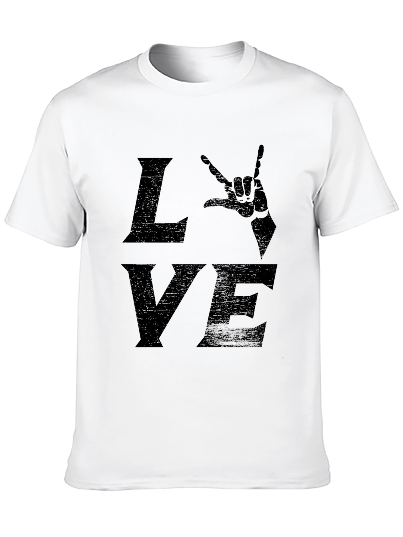 Rock On Love Graphic Tee - Black Crewneck