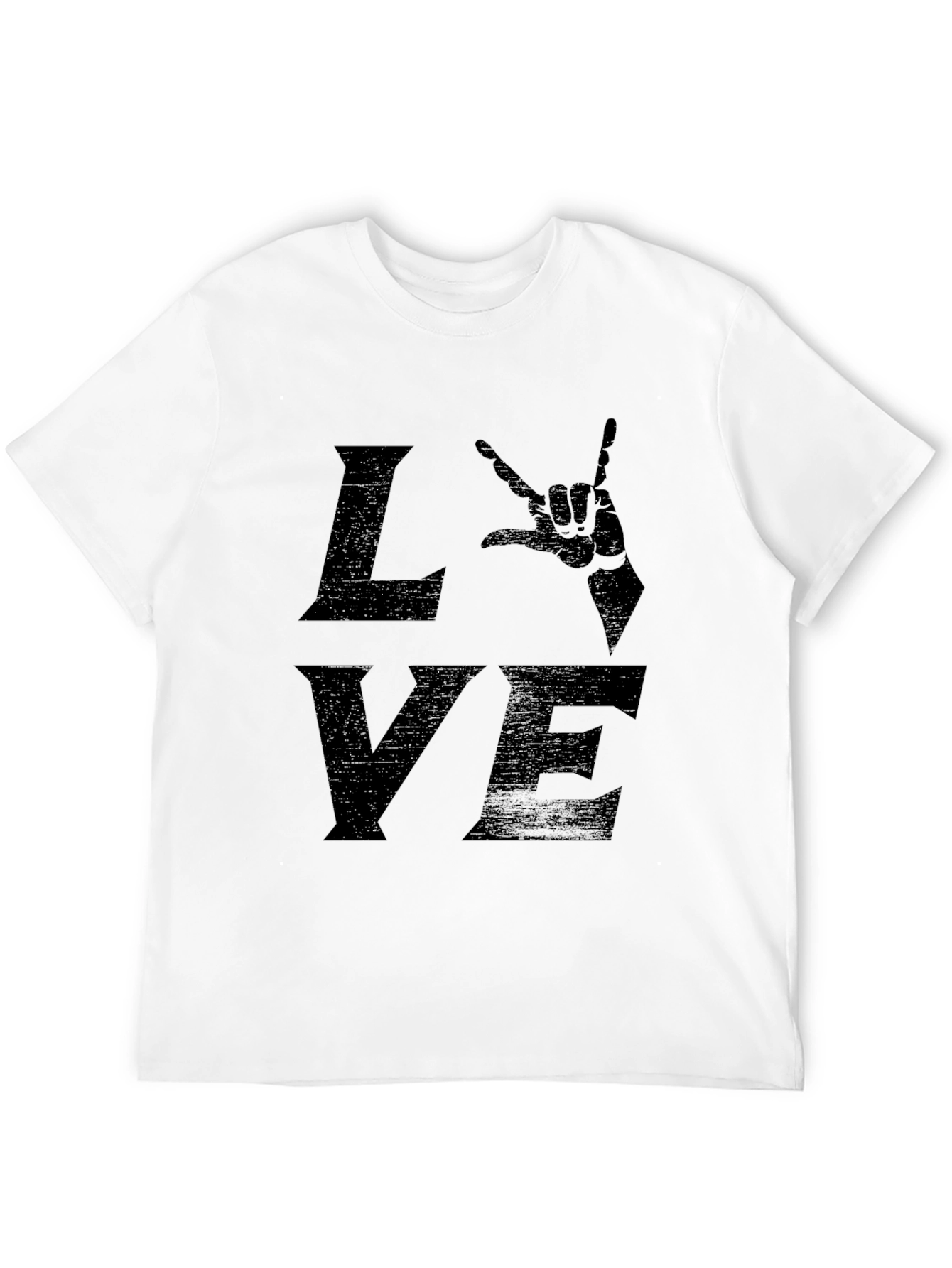 Rock On Love Graphic Tee - Black Crewneck