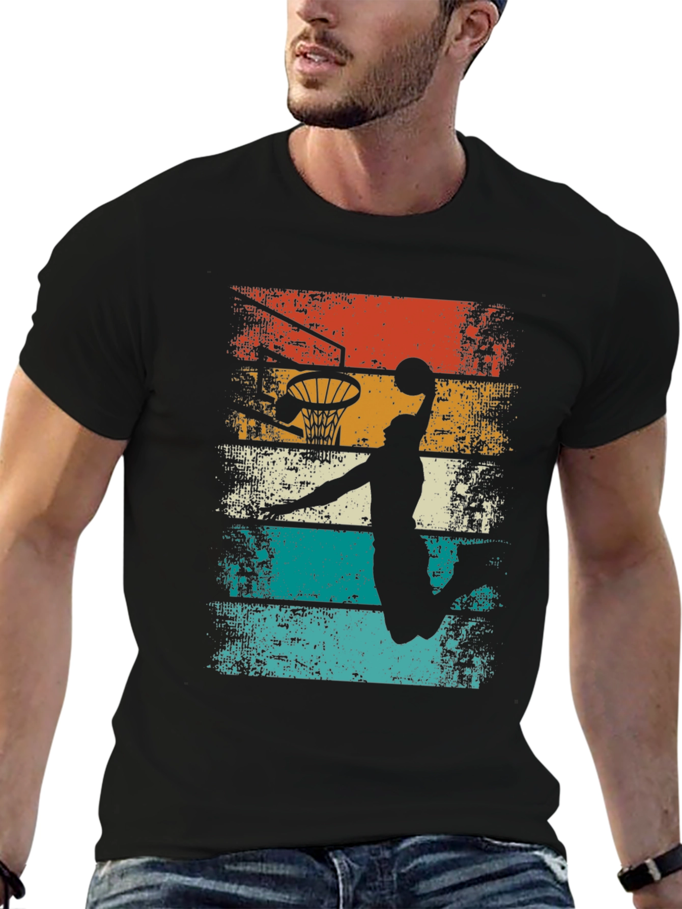 Retro Basketball Dunk T-Shirt