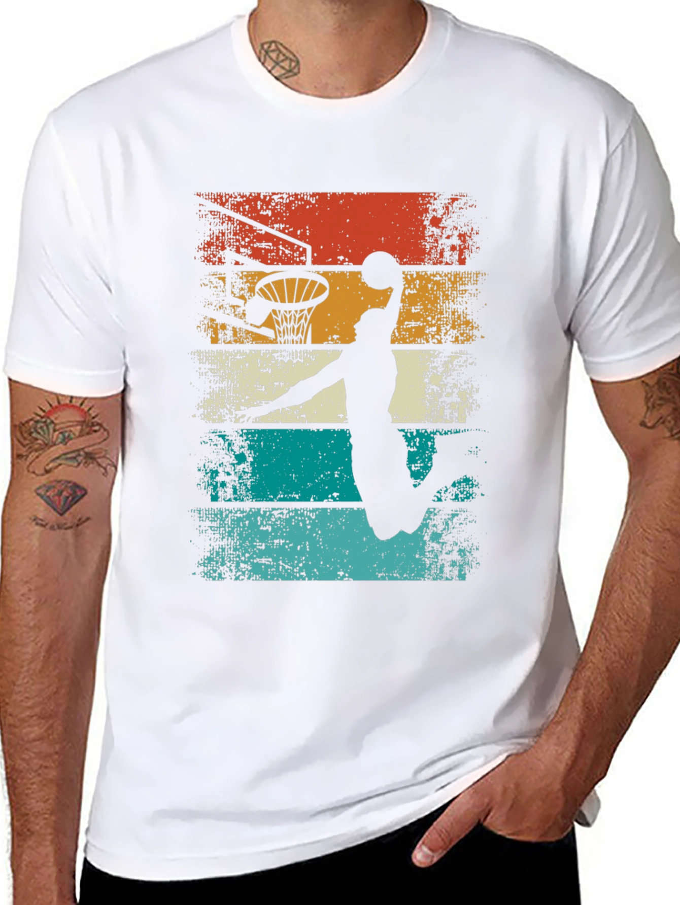 Retro Basketball Dunk T-Shirt