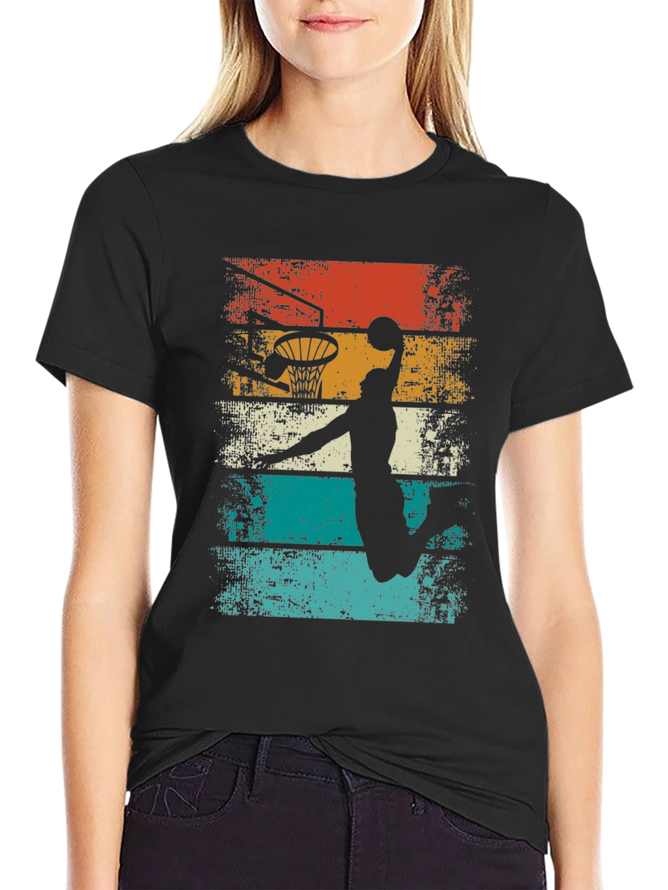 Retro Basketball Dunk T-Shirt