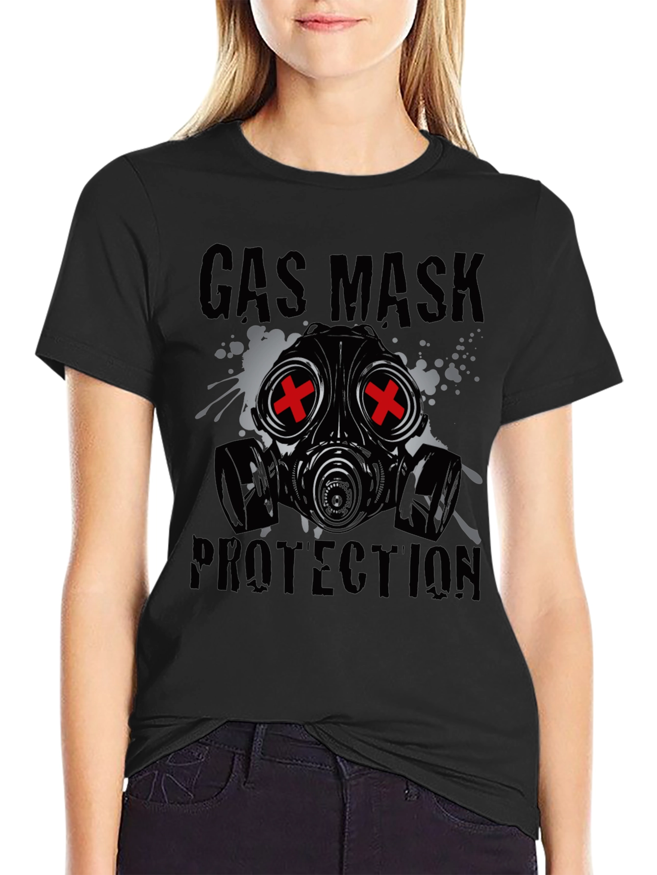 Gas Mask Protection Graphic T-Shirt