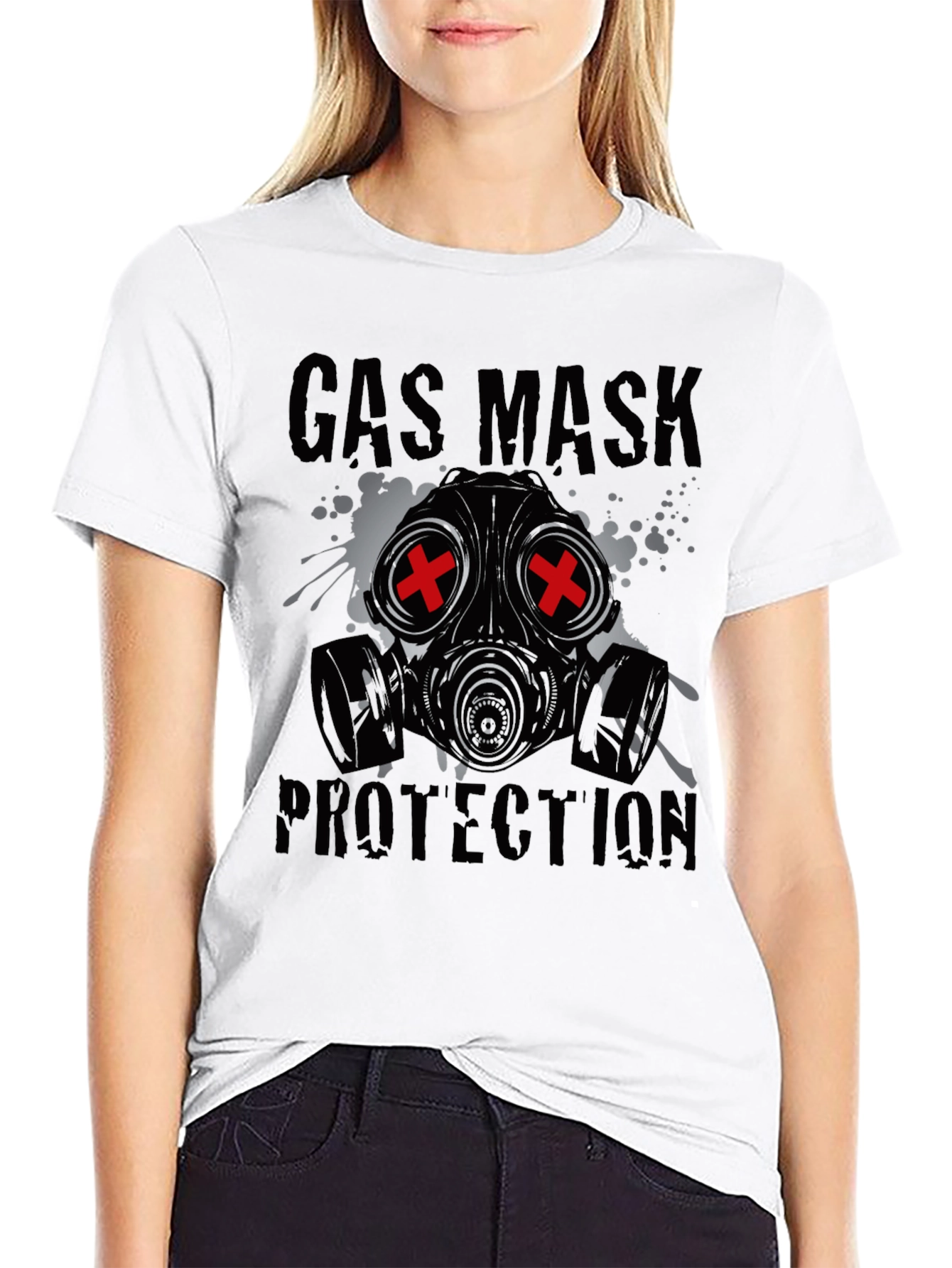 Gas Mask Protection Graphic T-Shirt