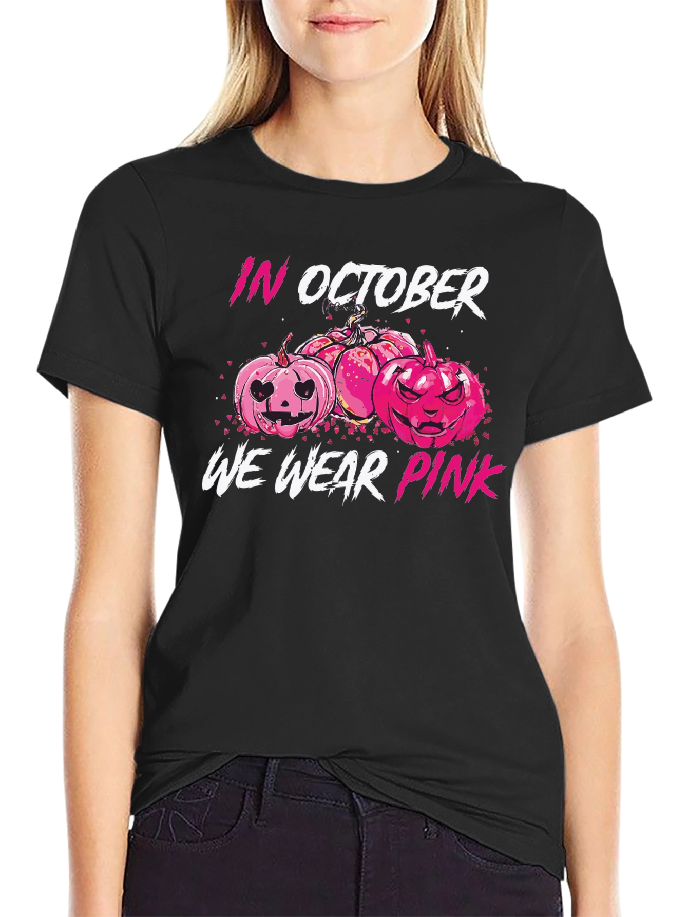 In October We Wear Pink Pumpkin T-Shirt