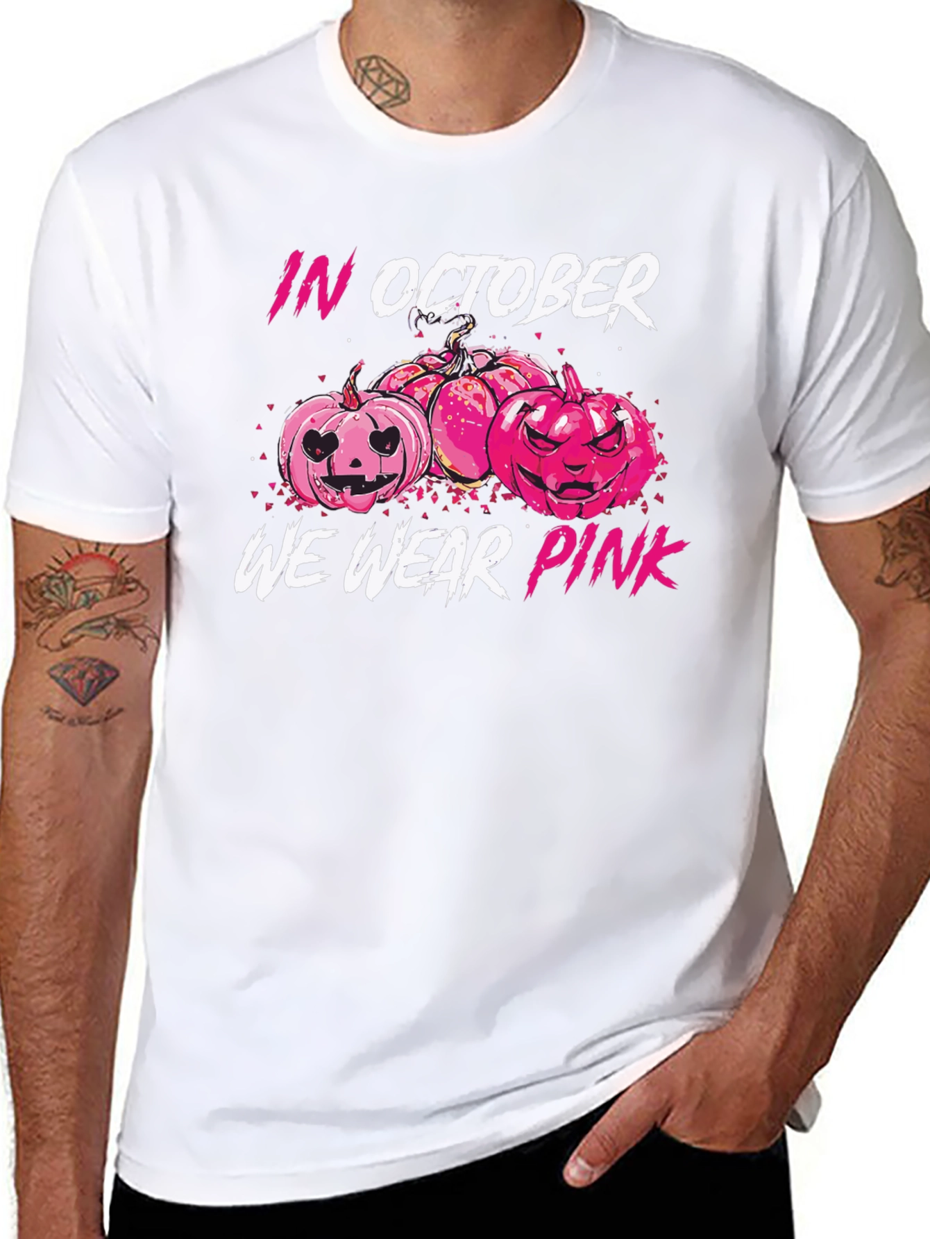 In October We Wear Pink Pumpkin T-Shirt