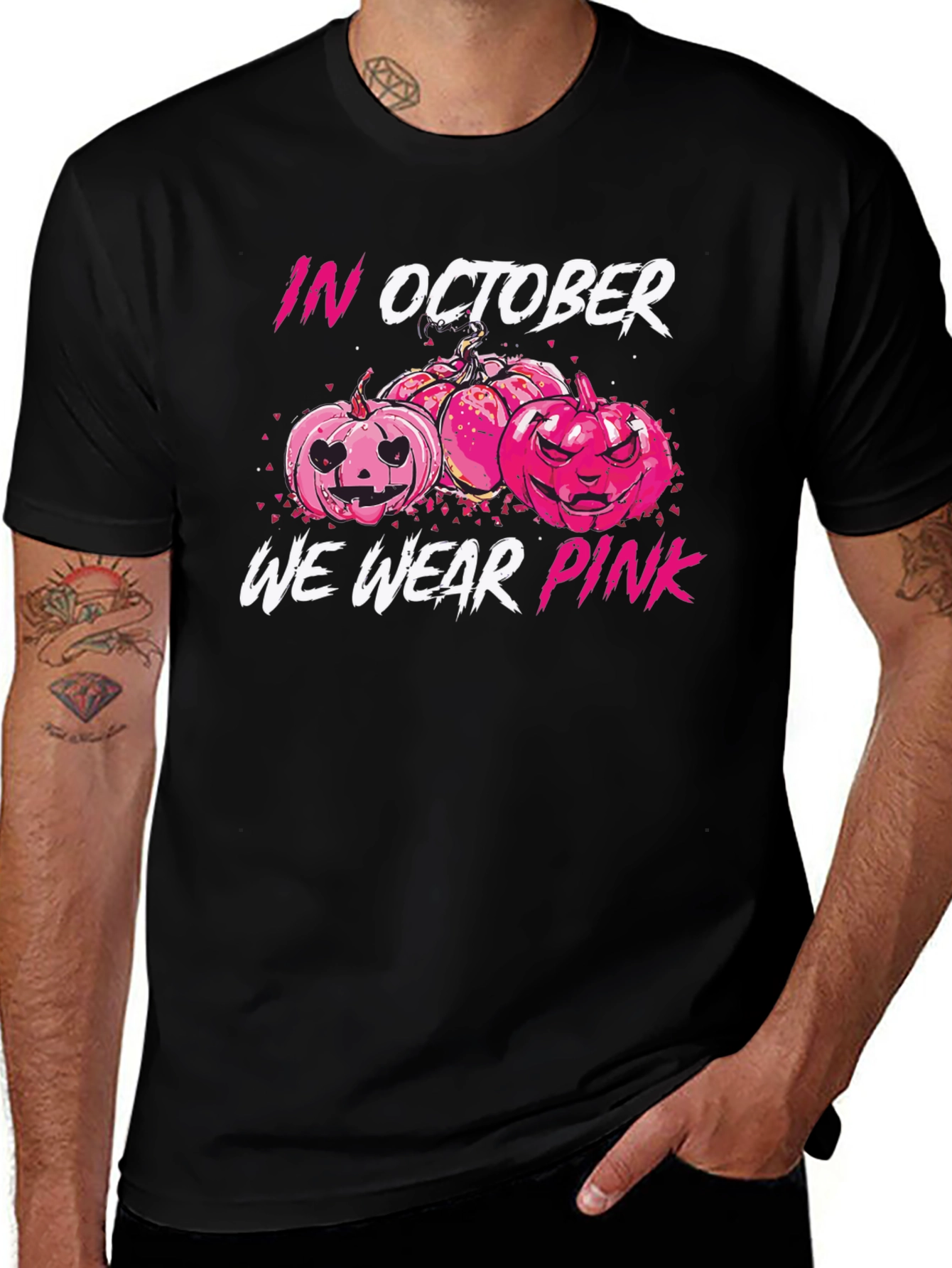 In October We Wear Pink Pumpkin T-Shirt
