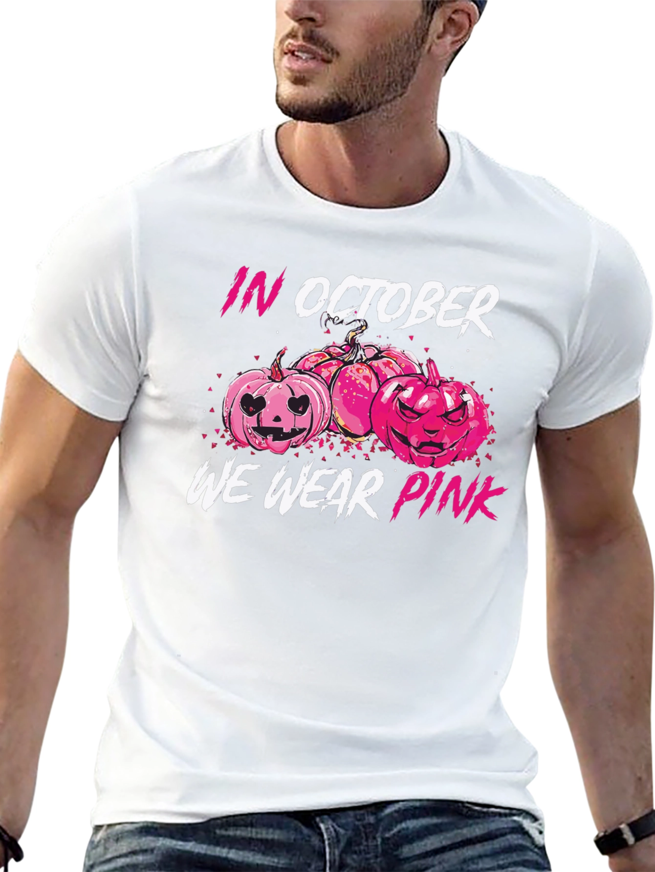 In October We Wear Pink Pumpkin T-Shirt