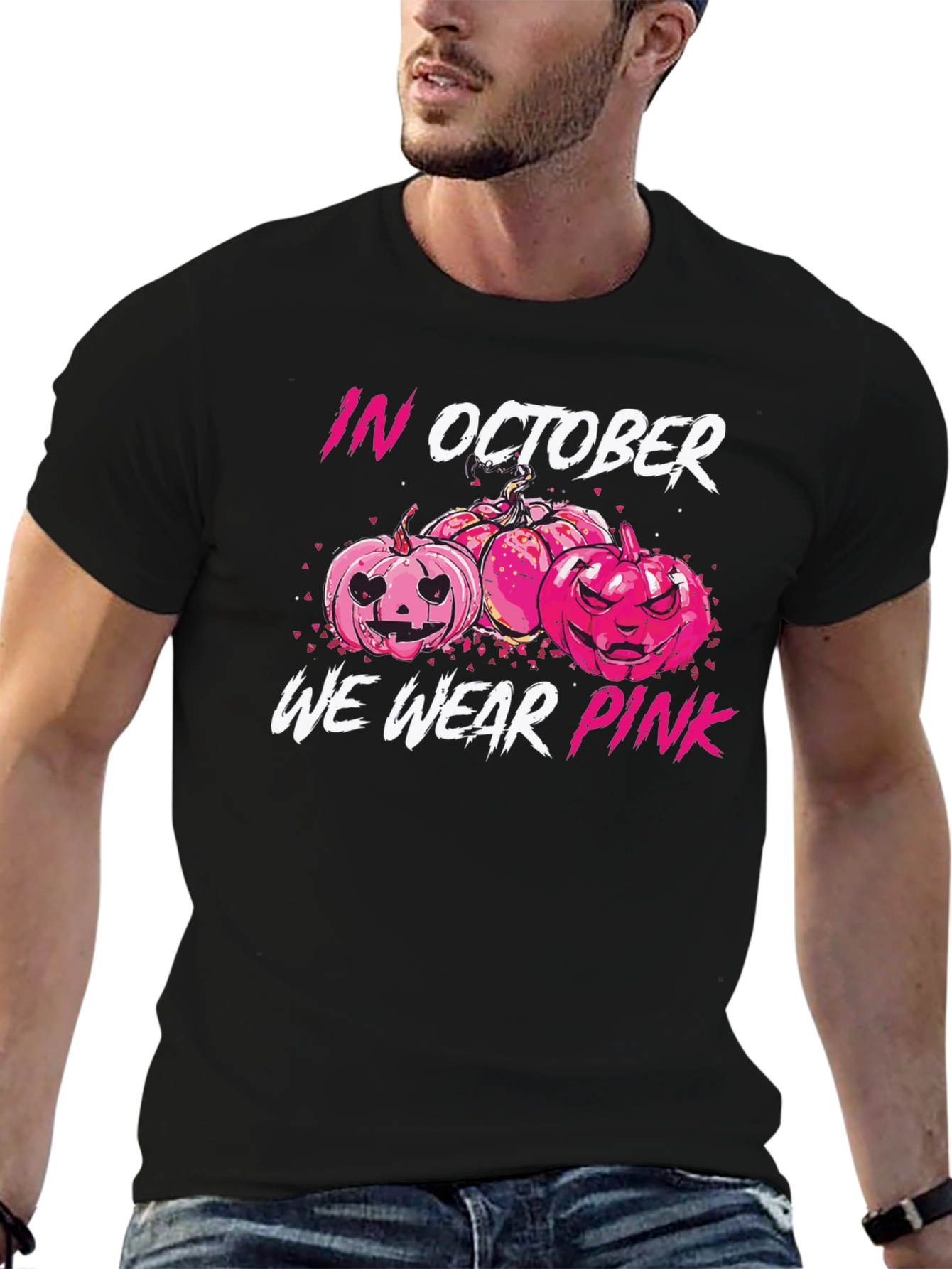 In October We Wear Pink Pumpkin T-Shirt