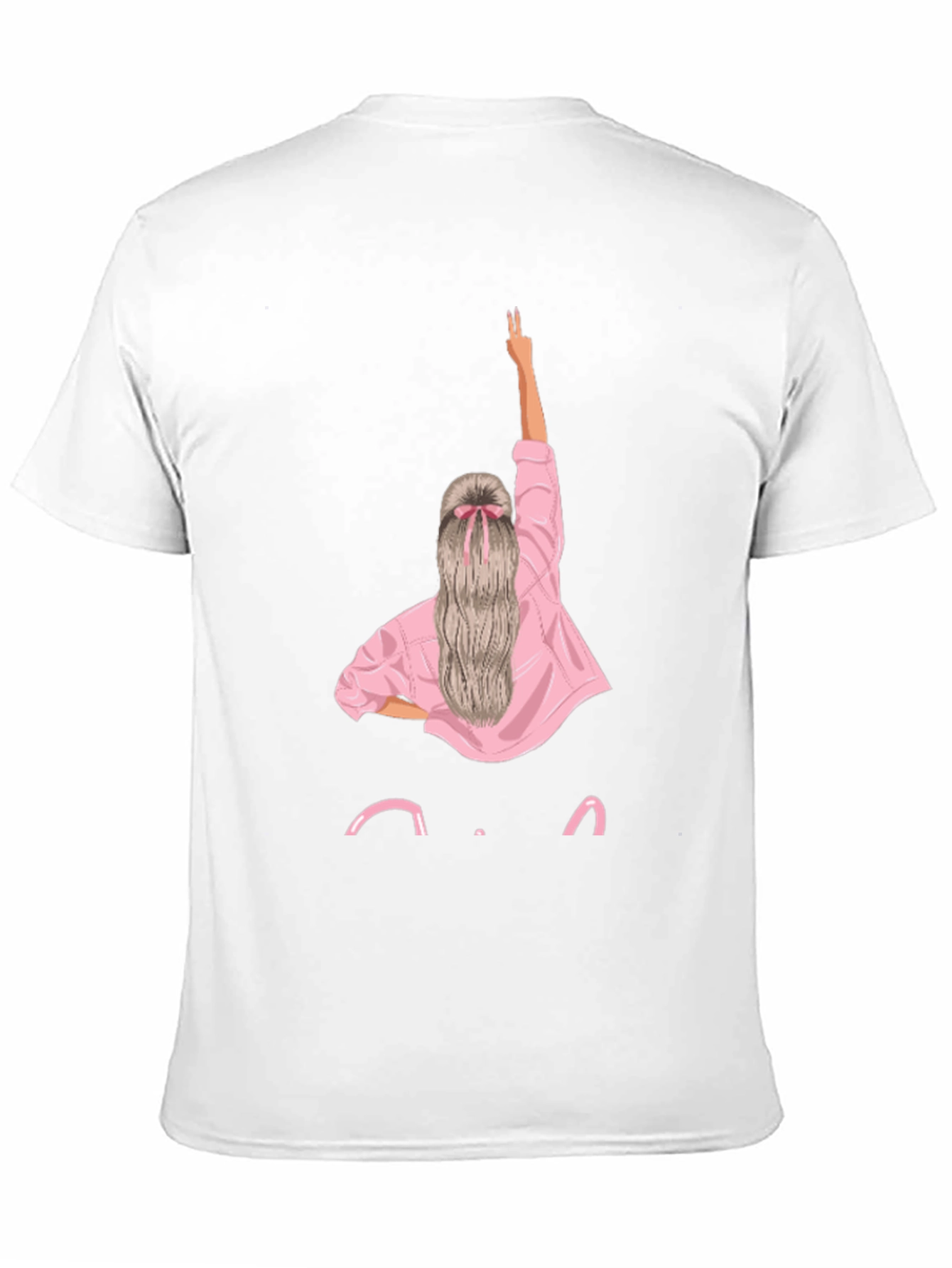 Trendy Black T-Shirt with Girl Graphic