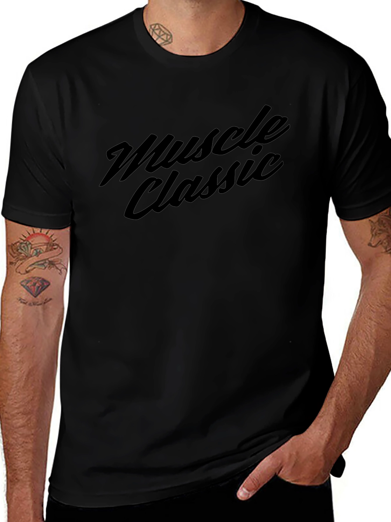 Muscle Classic Graphic Tee - Black