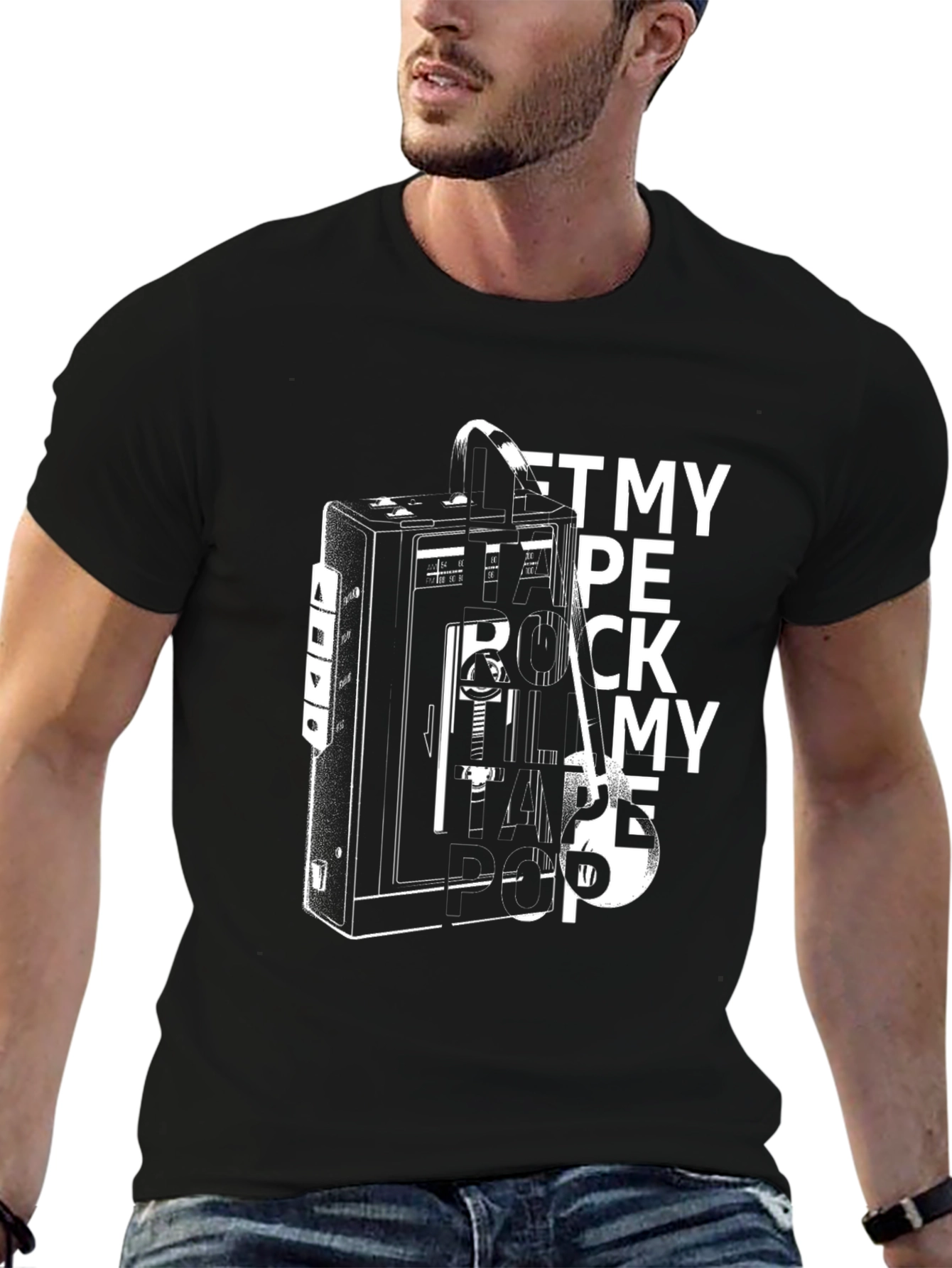 Retro Mixtape T-Shirt: Get My Tape Rock My Beat