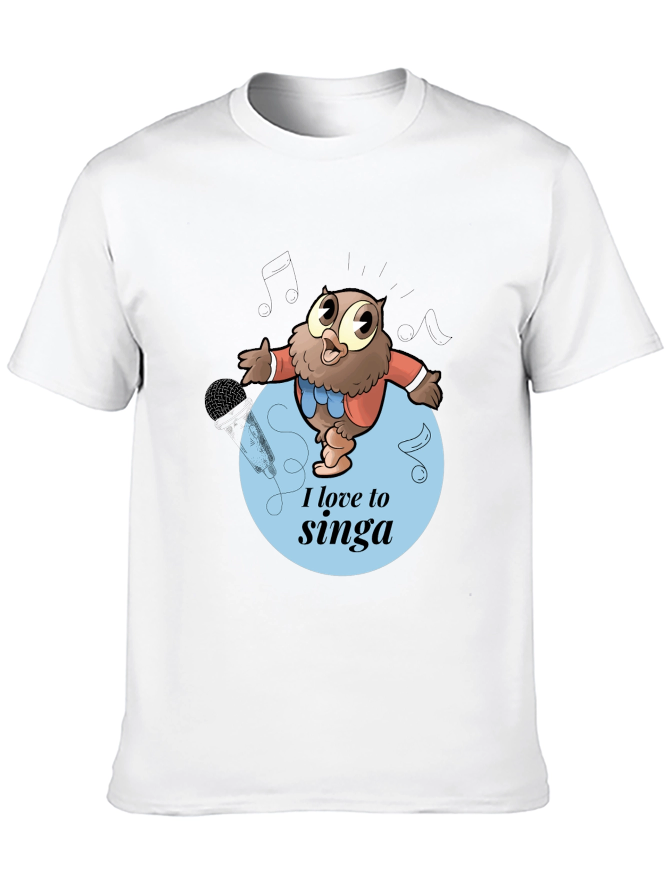 Singing Owl Graphic Tee - Mens Black T-Shirt
