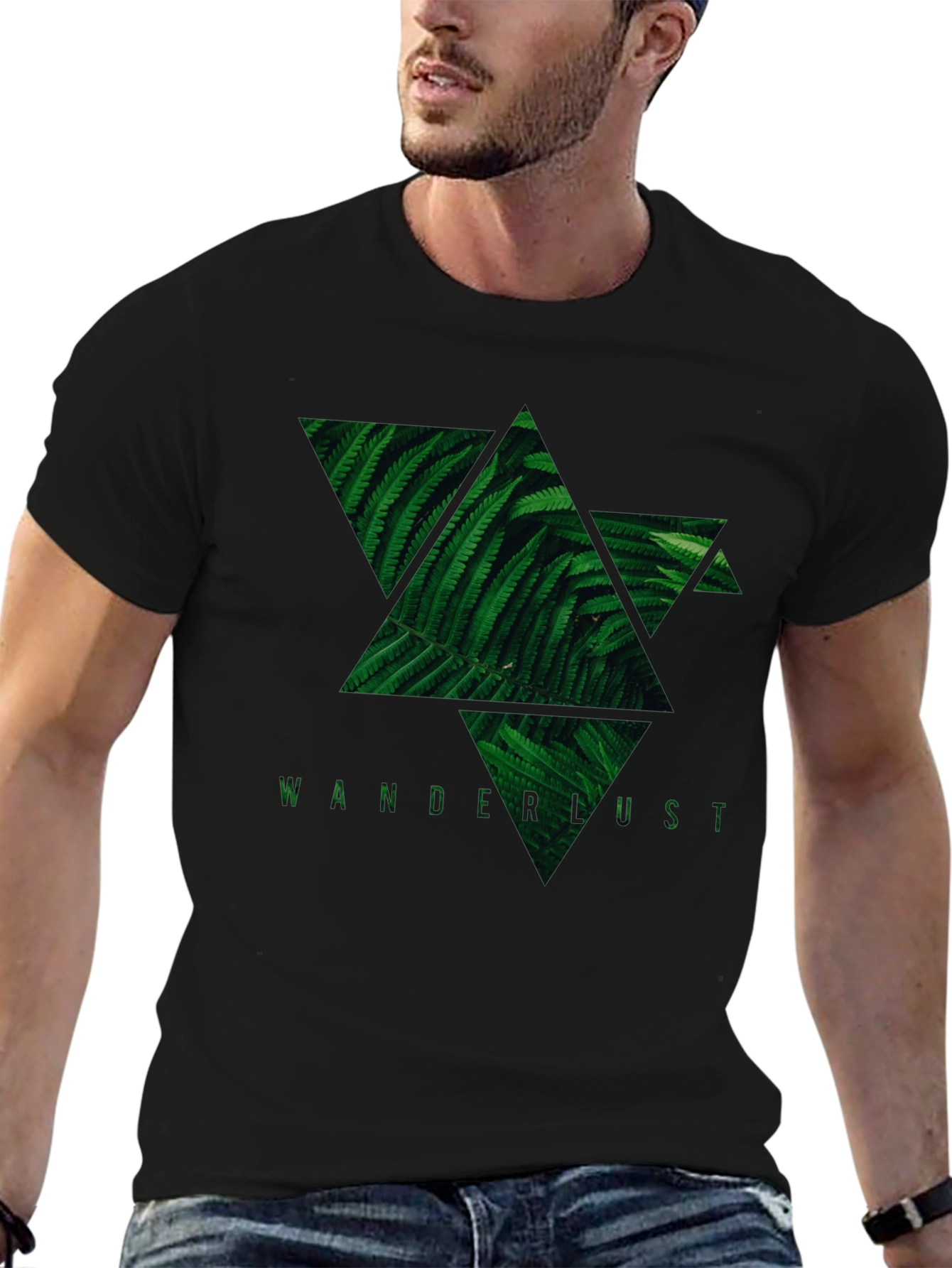 Fern Star Wanderlust Black T-Shirt