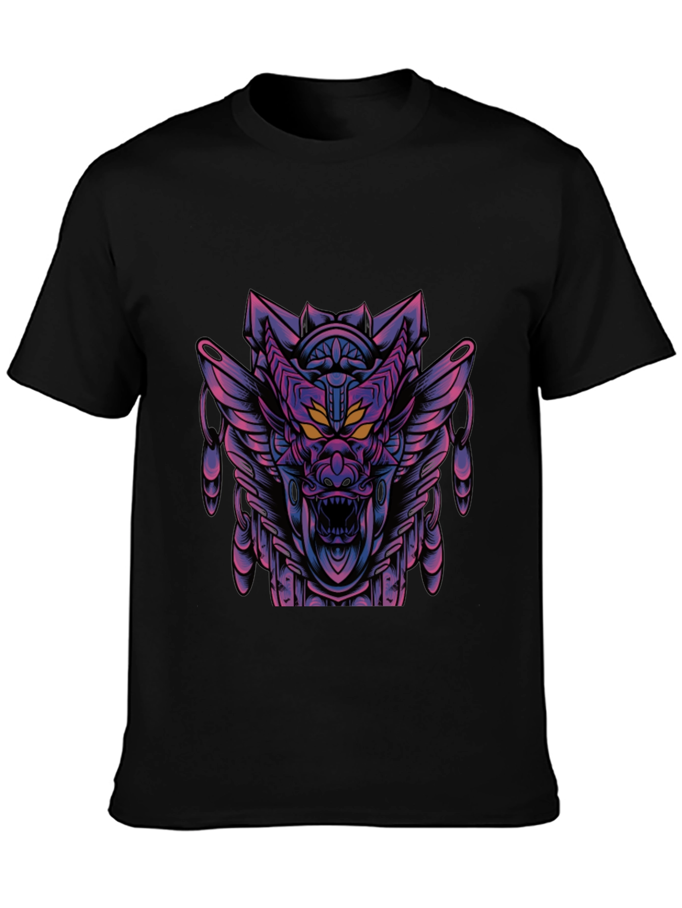 Cyberpunk Dragon Graphic Tee - Dark Style
