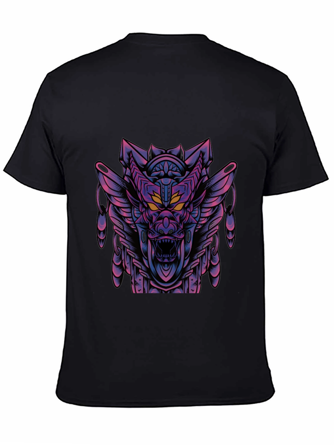 Cyberpunk Dragon Graphic Tee - Dark Style