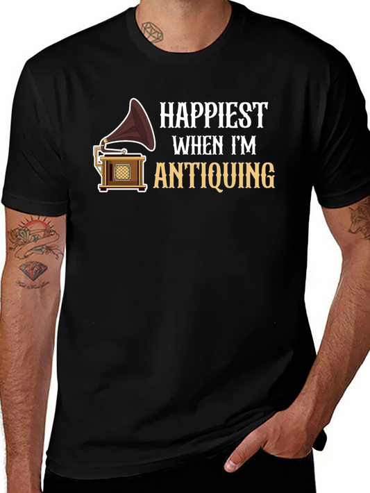 Happiest When Im Antiquing Graphic T-Shirt