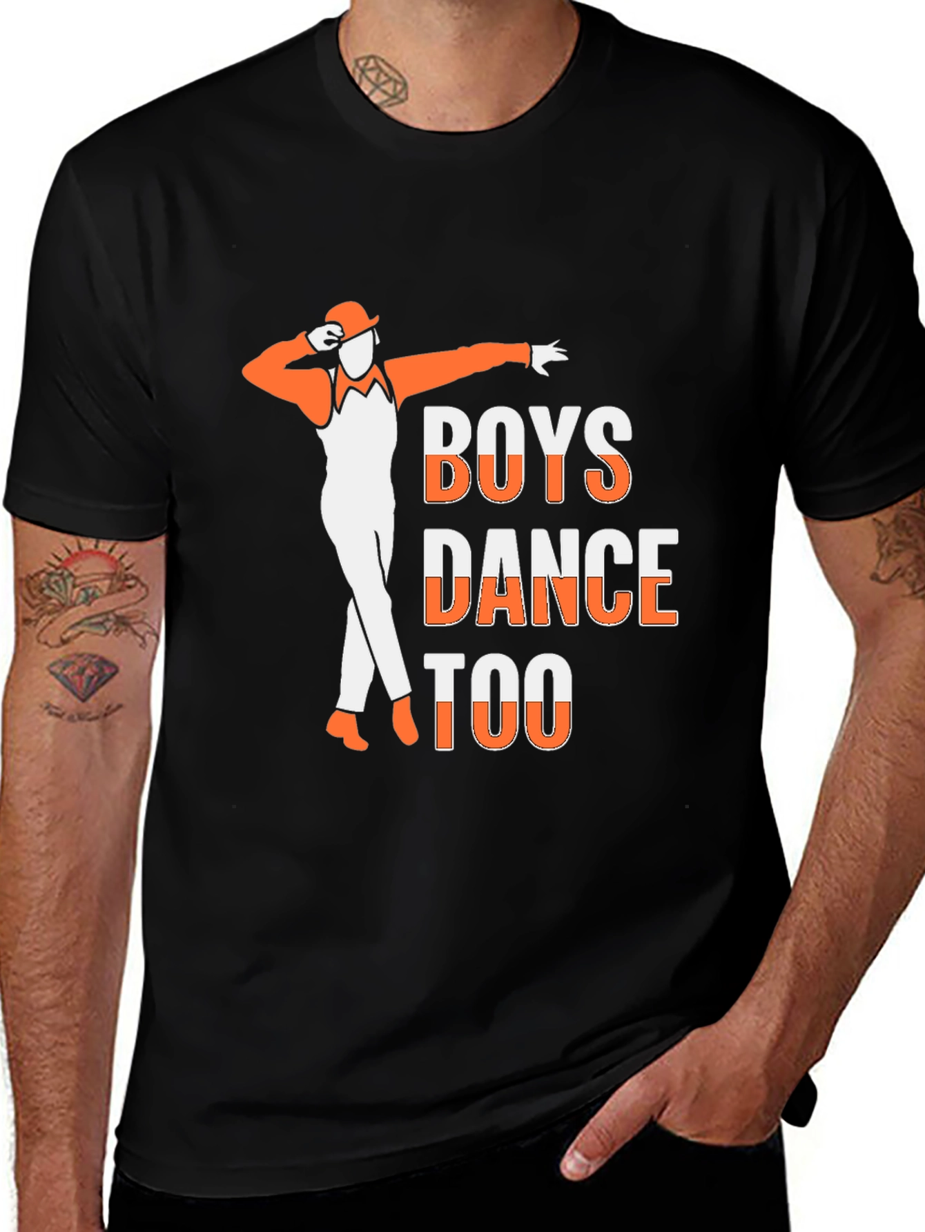 Boys Dance Too T-Shirt - Cool Graphic Tee